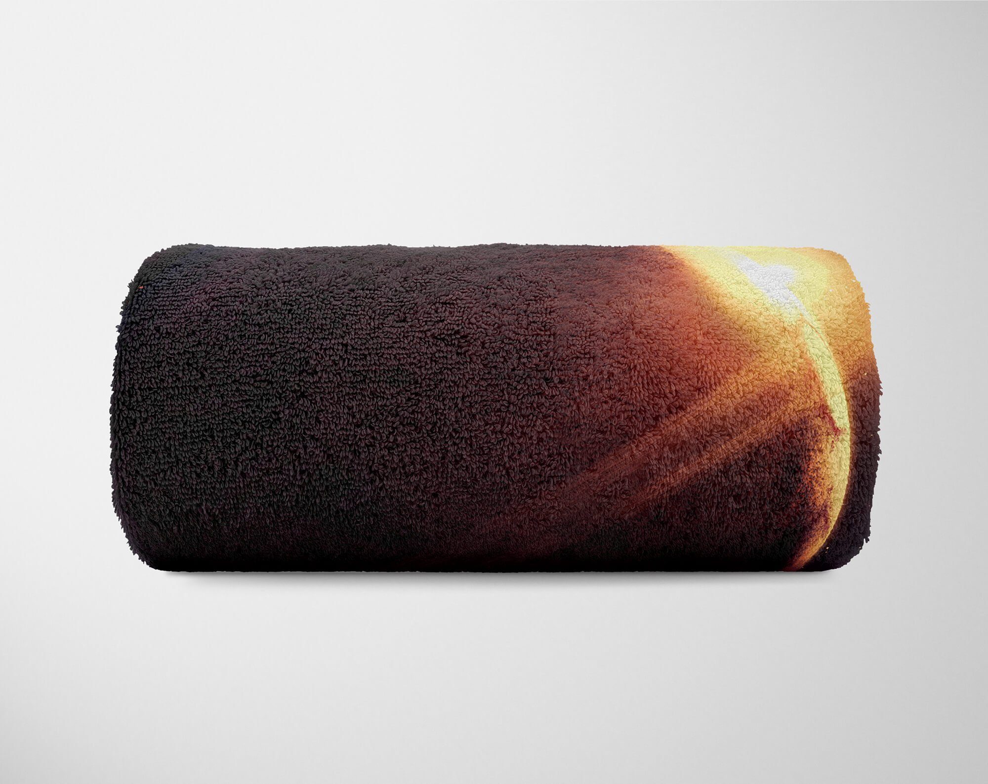 Kuscheldecke Strandhandtuch Saturn Baumwolle-Polyester-Mix Saunatuch Fotomotiv Planeten Art (1-St), Handtuch So, Handtuch Sinus Handtücher mit
