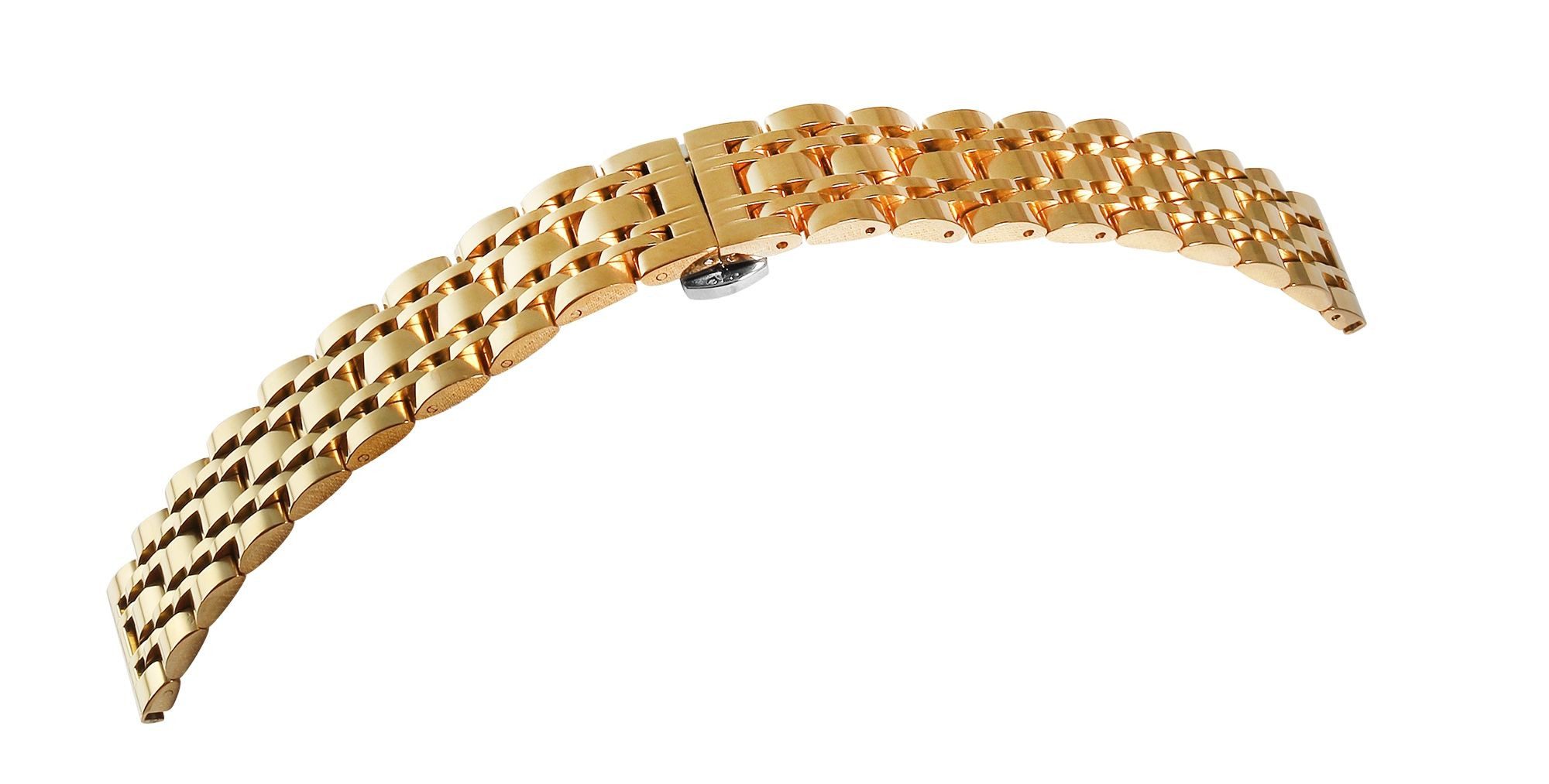 Engelhardt Uhrenarmband 8100096 Uhrenarmband aus Edelstahl mit Butterflyschließe