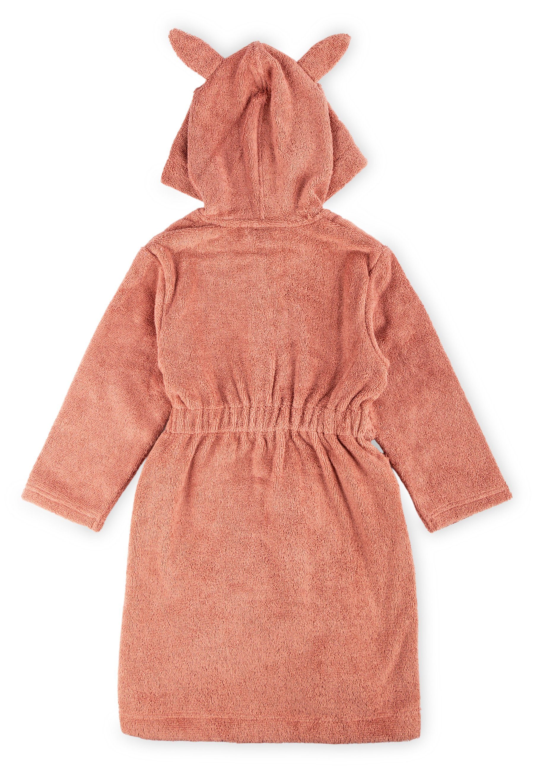 Sigikid Kinderbademantel Bademantel mit Kapuze für Kinder Unisex, 100% Baumwolle, Kragenknopf, Bindegürtel seitlich festgenäht