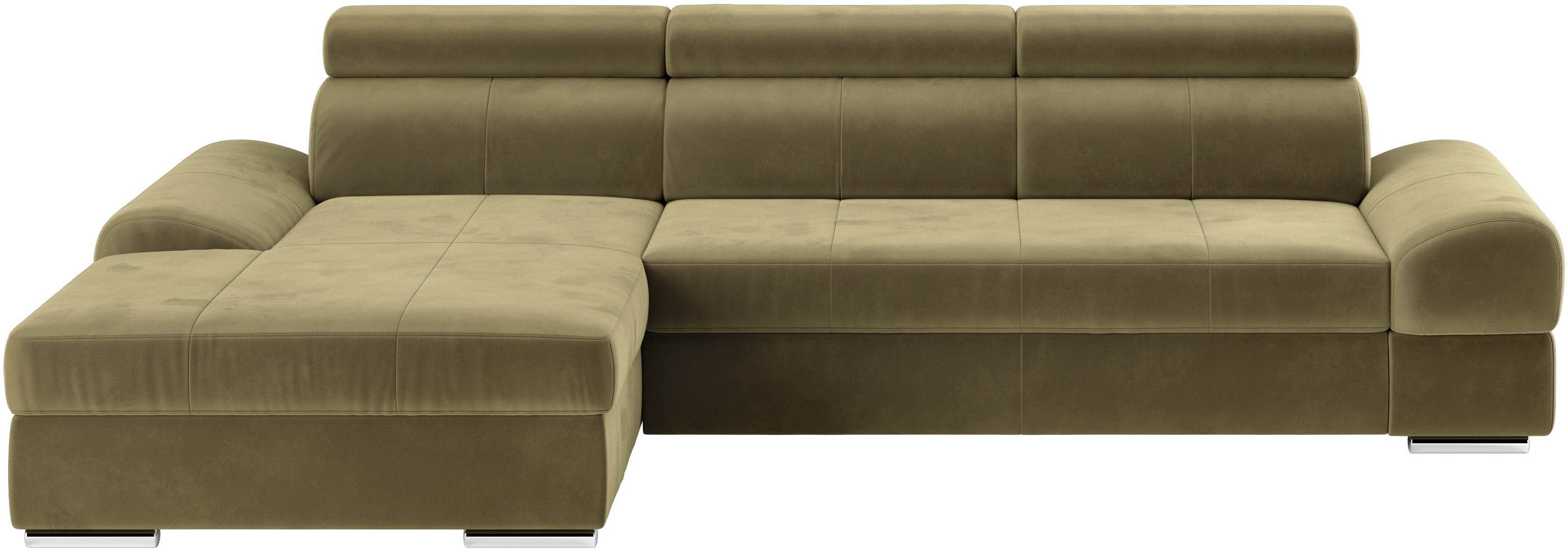 sit&more Ecksofa Broadway L-Form, mit verstellbaren Kopfteilen, wahlweise mit Bettfunktion