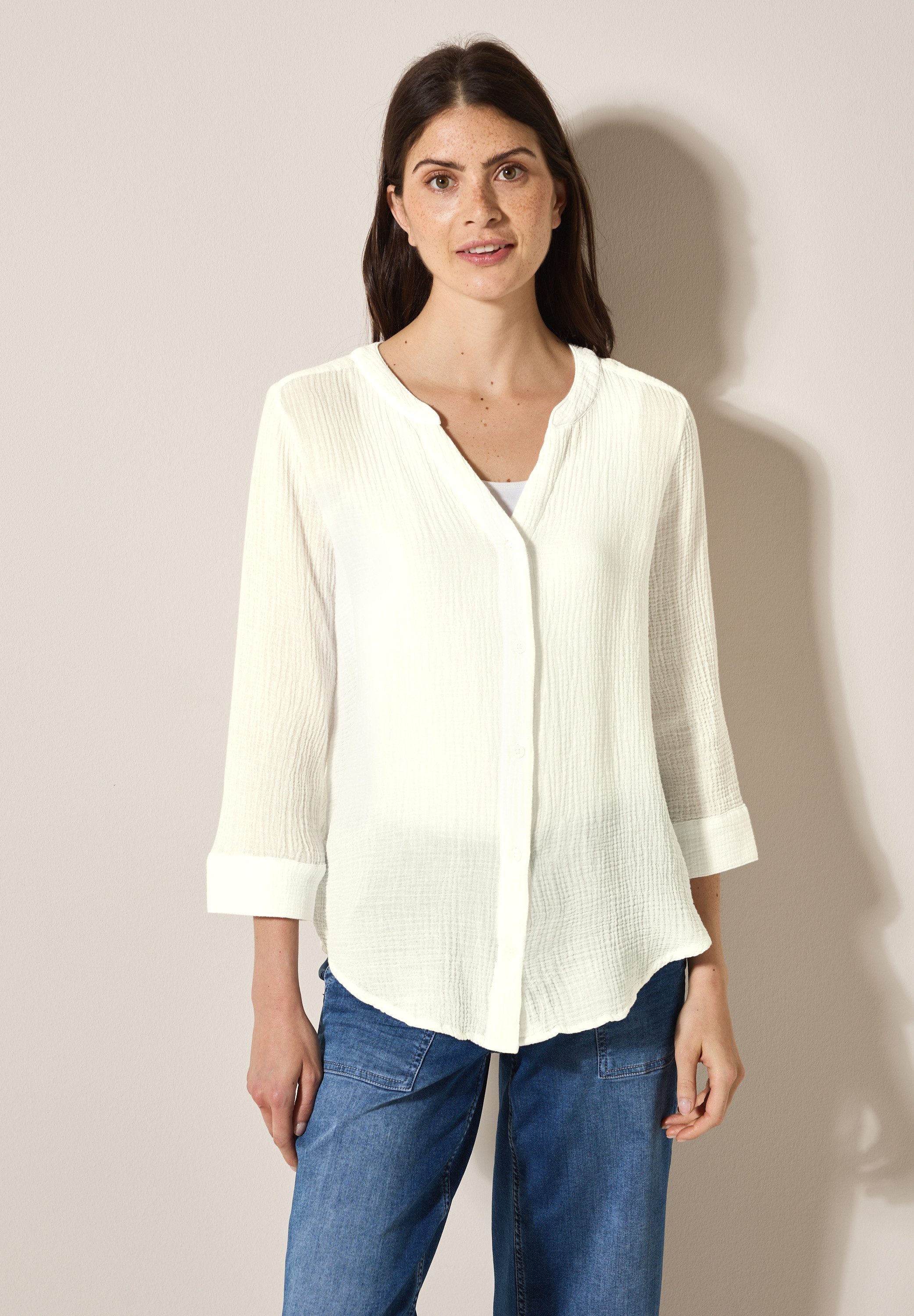 CECIL Shirtbluse aus reiner Baumwolle günstig online kaufen