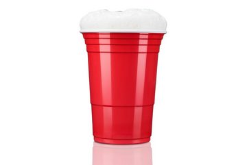 TRESKO Becher Beer Pong wiederverwendbar Partybecher 473ml - 16oz, Bierpong, Red Cups extra stark Plastikbecher Rot