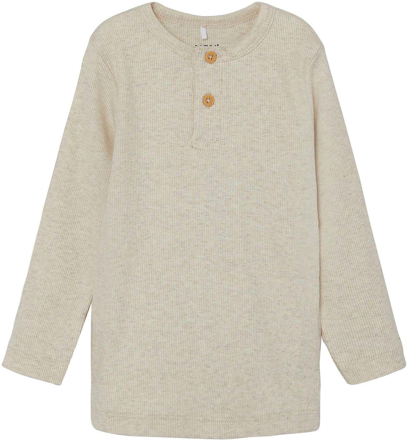 Name It Langarmshirt NMMKAB LS TOP NOOS Im Henley-Stil - mit kurzer Knopfleise, normal geschnitten – Bild 2 von 5