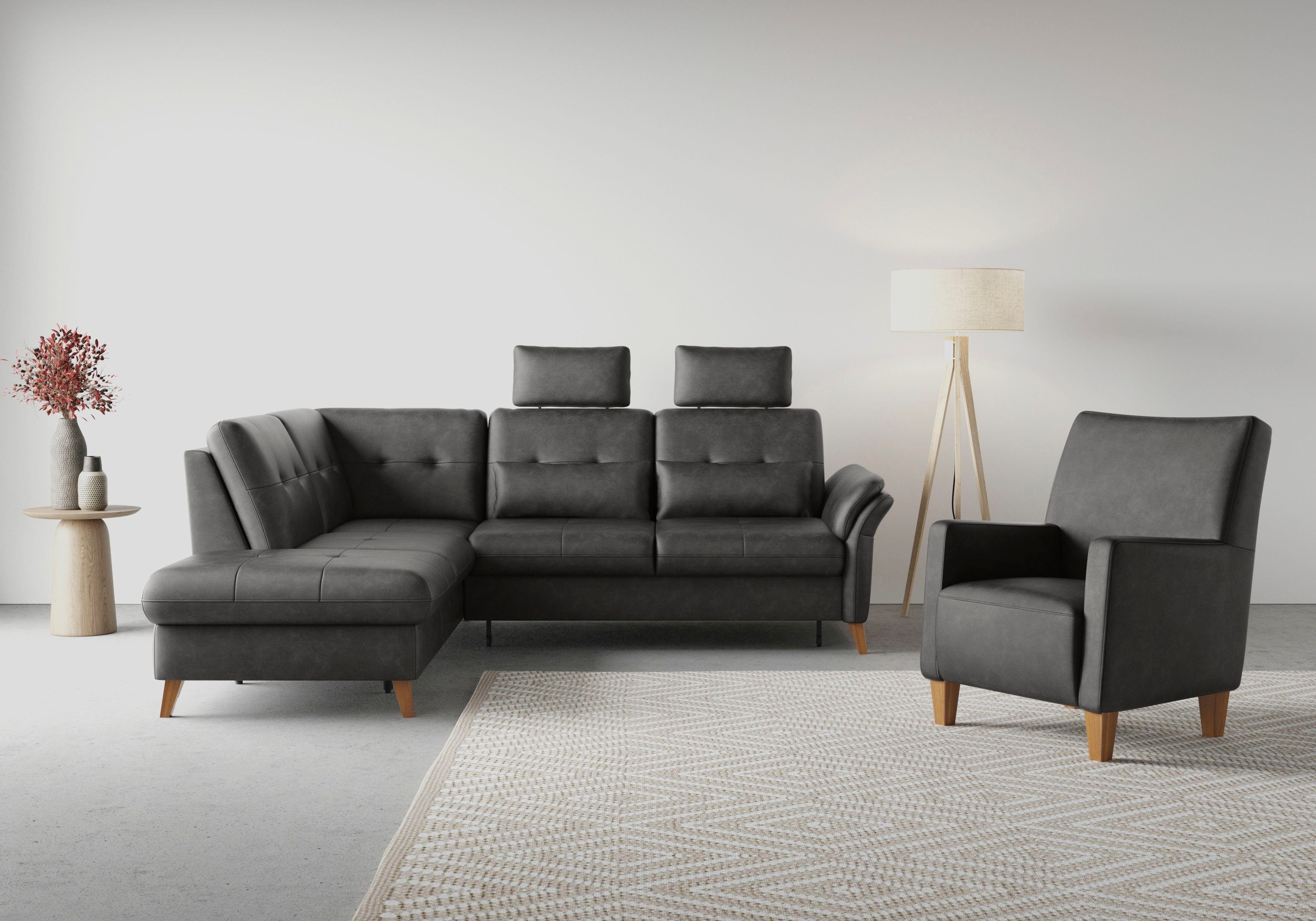 sit&more Ecksofa "Göteborg" inkl. Sitztiefenverstellung, wahlweise mit Bett günstig online kaufen