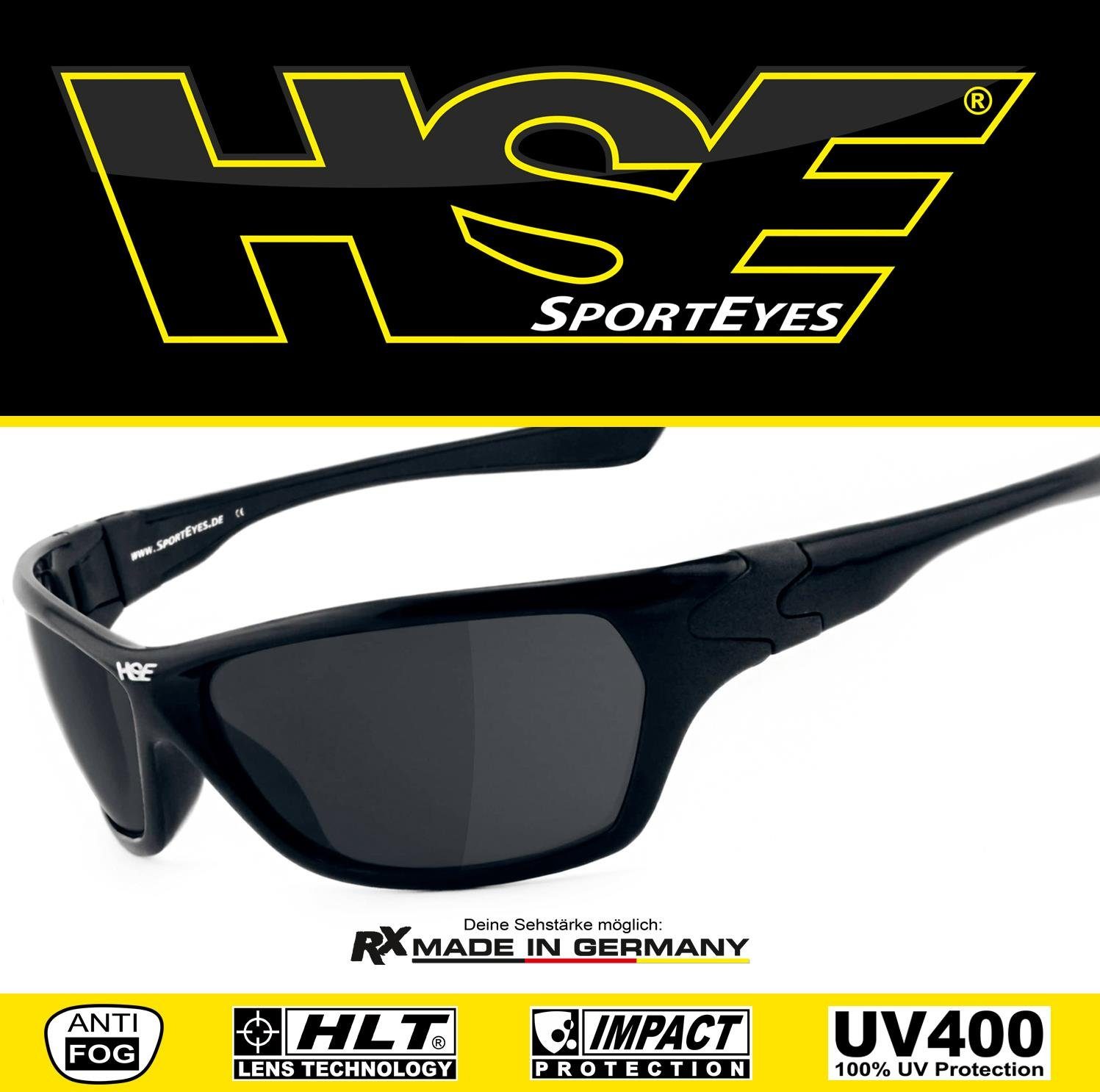 HSE - SportEyes Sportbrille HIGHSIDER, Steinschlagbeständig durch Kunststoff-Sicherheitsglas