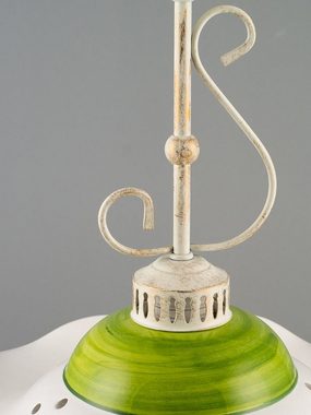 Helios Leuchten Pendelleuchte Küchenlampe Keramik, Keramiklampe, Deckenlampe, Hängelampe, für Esstisch Küchentisch, handbemalt handgefertigt
