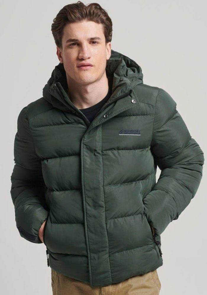 Superdry Steppjacke HOODED MICROFIBRE Dark SPORT Academy Green PUFFER