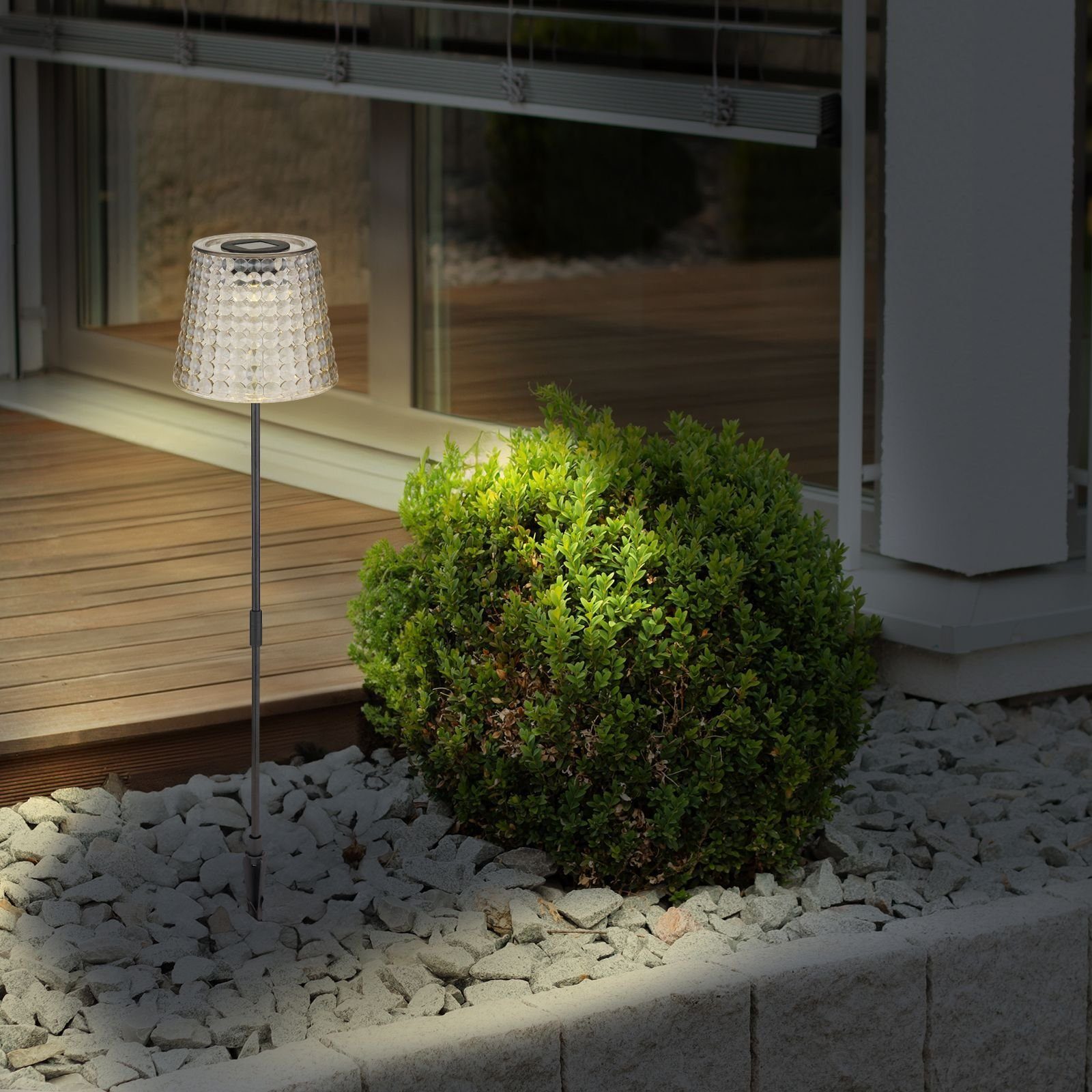 LED Solarleuchte Solarleuchte 2er Set Garten Erdspieß Solarlampe LED Außenleuchte
