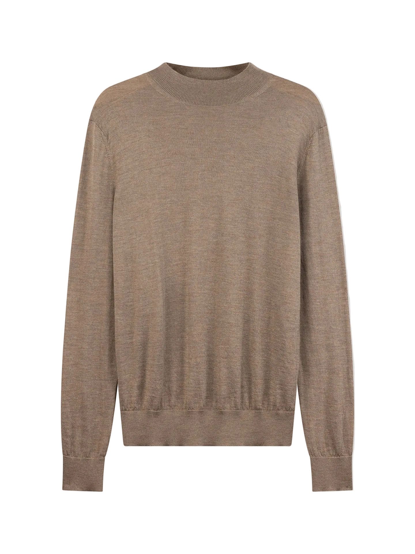 Rundhalspullover Herren Kaschmir-Seide Pullover mit Stehkragen