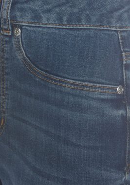 LASCANA High-waist-Jeans mit sichtbarer Knopfleiste