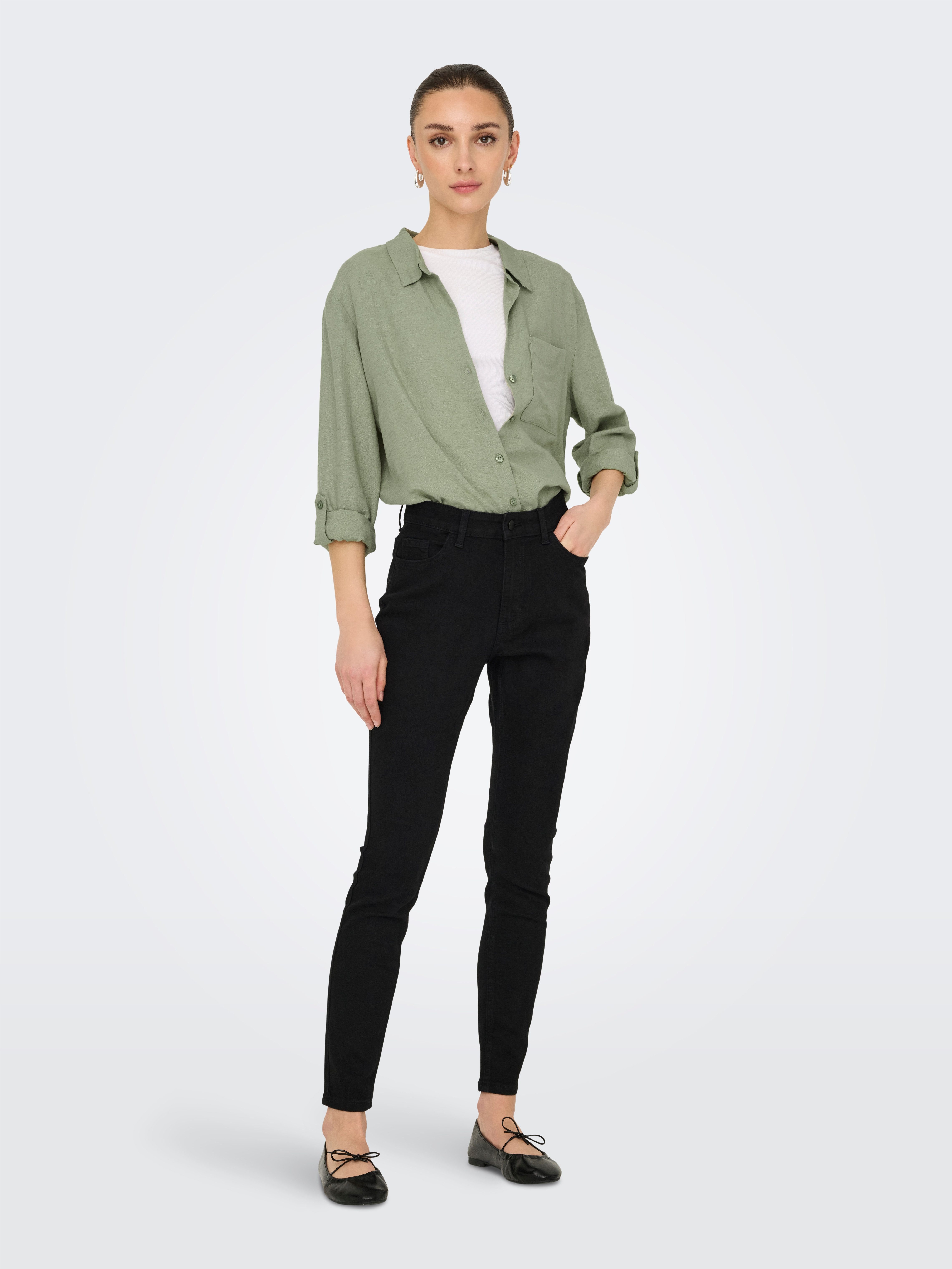 JDY Skinny-fit-Jeans JDYMOON HW SKINNY JEANS BLACK DNM NOOS