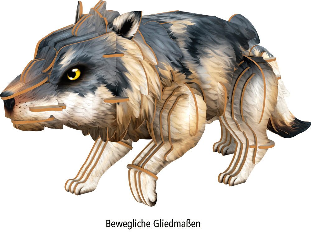 COPPENRATH DIE SPIEGELBURG Spiel Spiegelburg Nature Zoom 3D Mini-Bausatz Wolf 58 Teile