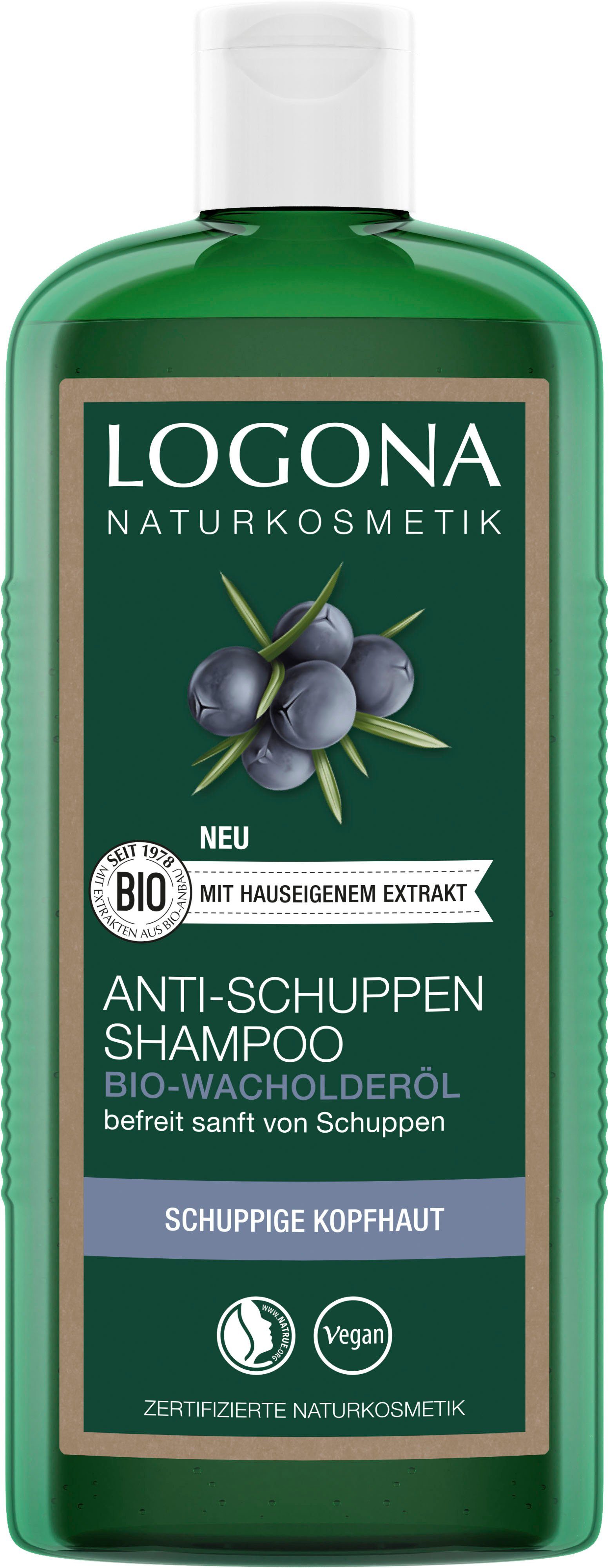 LOGONA Haarshampoo Logona Anti-Schuppen Bio-Wacholder Shampoo