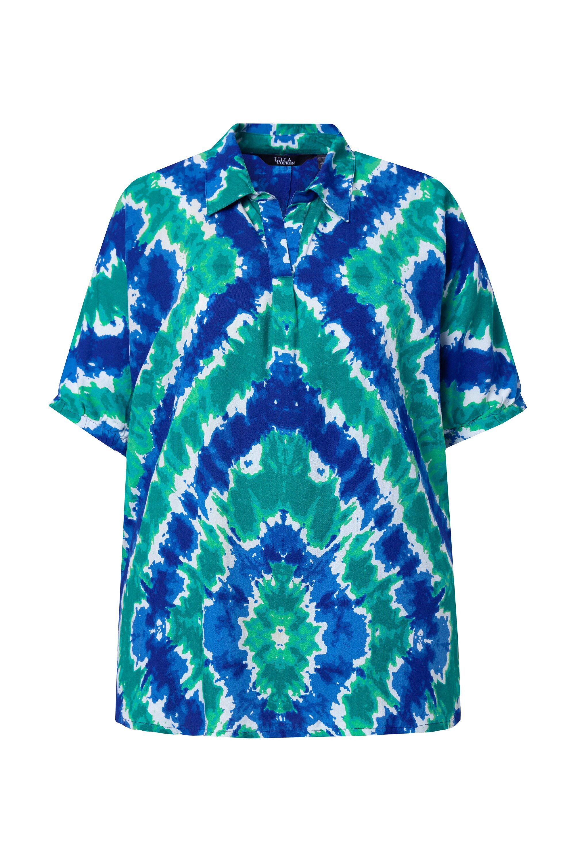 Angel of Style Hemdbluse Bluse A-Linie Batik-Muster Halbarm günstig online kaufen