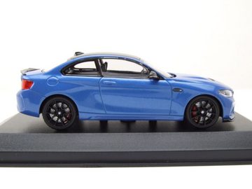 Minichamps Modellauto BMW M2 CS 2020 blau mit schwarzen Felgen Modellauto 1:43 Minichamps, Maßstab 1:43