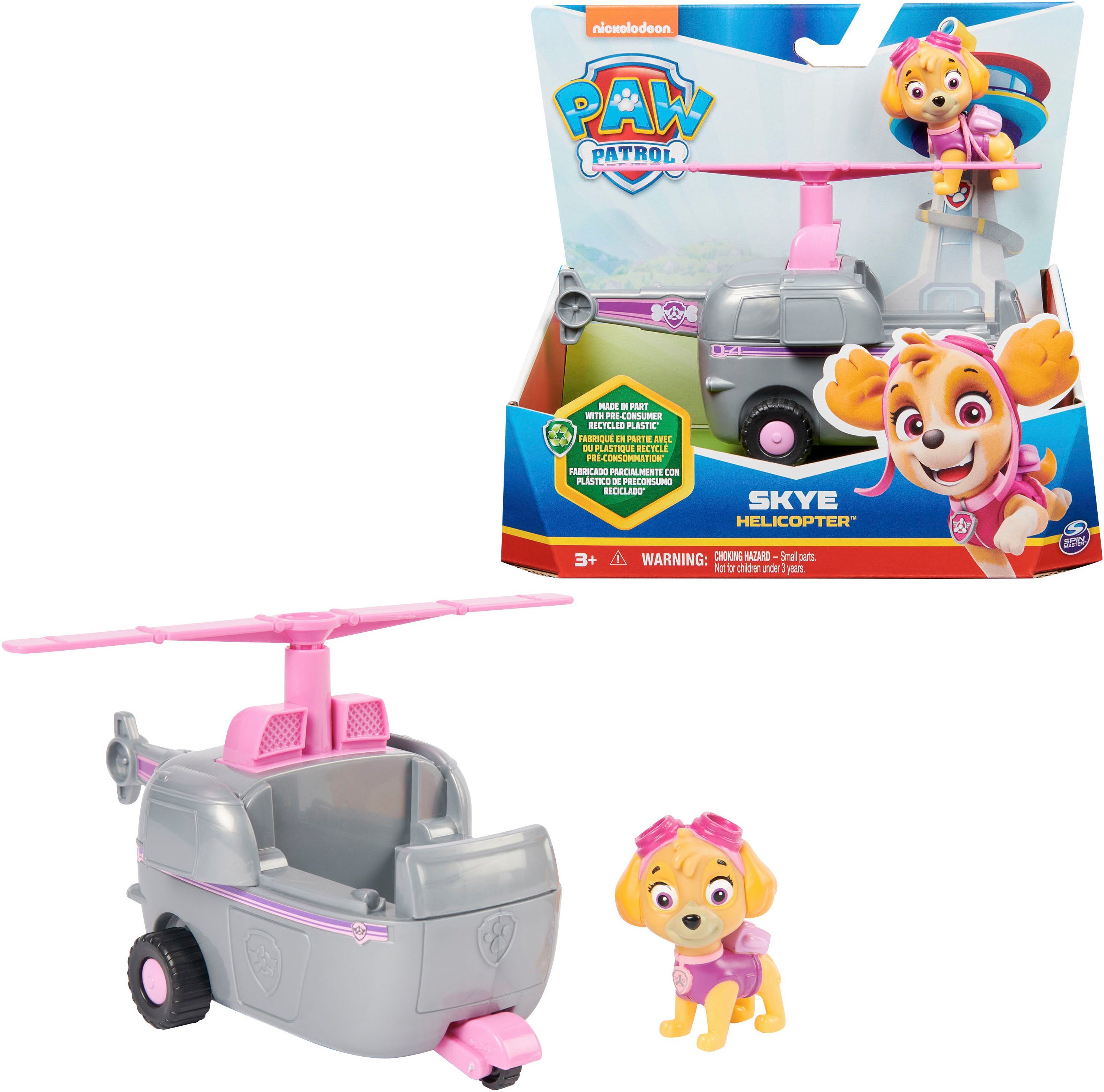 Spin Master Spielzeug-Auto Paw Patrol - Sust. Basic Vehicle Skye, zum Teil aus recycelten Material