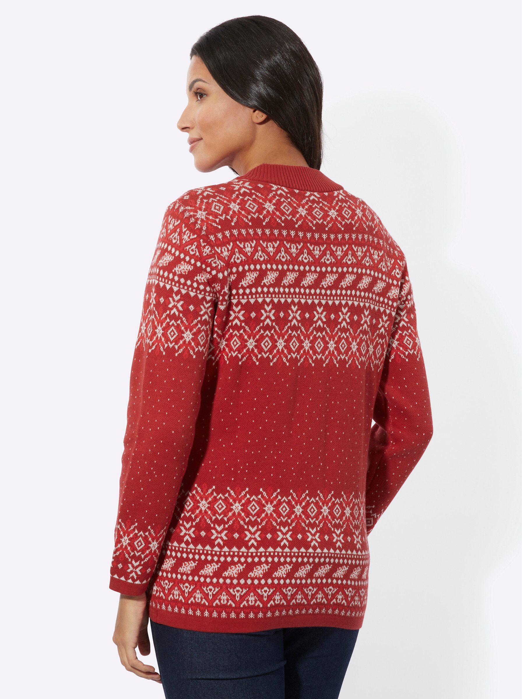 Sieh an! Strickjacke Jacquardstrickjacke . günstig online kaufen