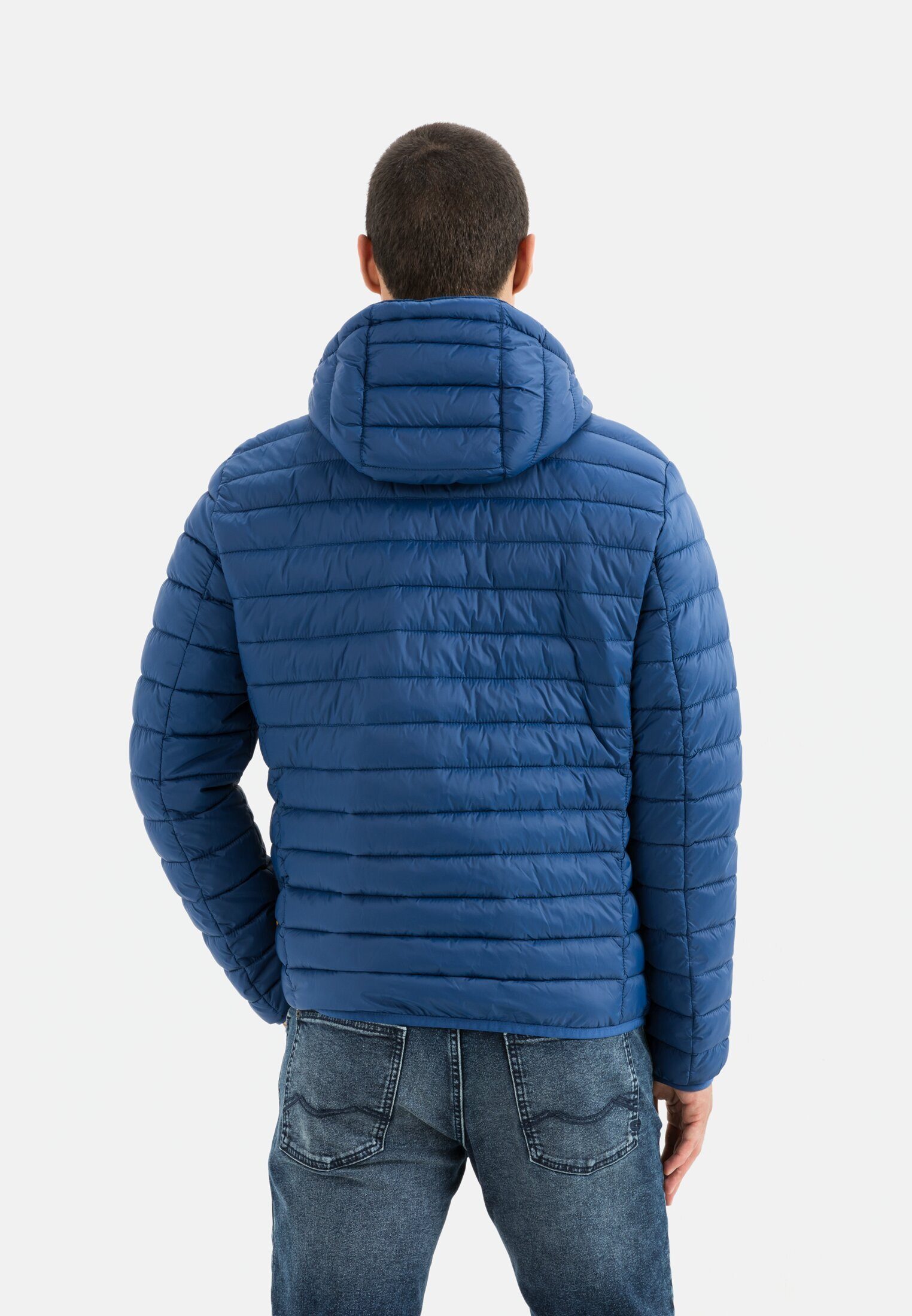 camel active Blouson aus recyceltem Nylon Langarm Kapuze Markenlabel günstig online kaufen