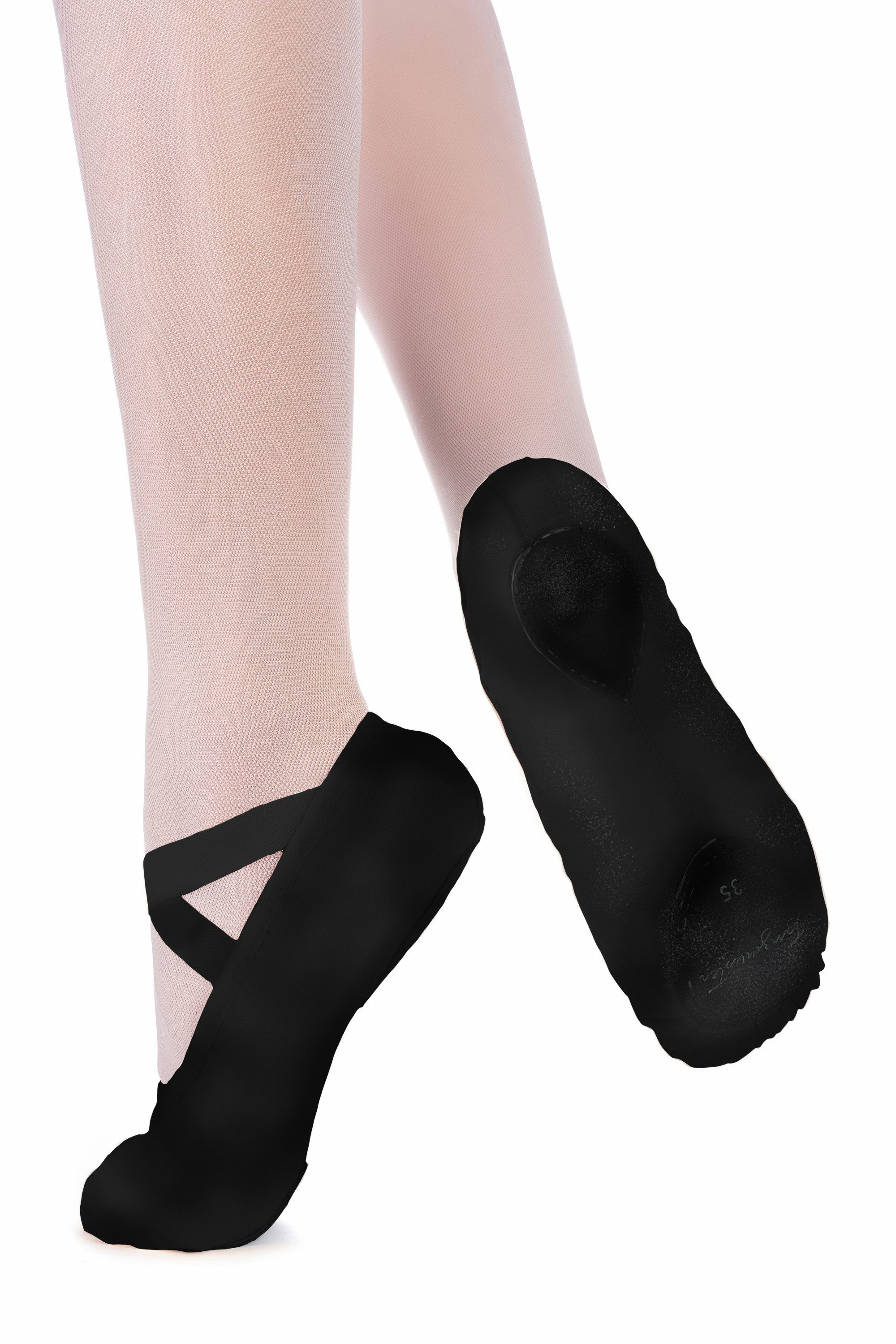 tanzmuster Ballettschuhe Leon aus 100 % Baumwolle Tanzschuh Ballettschläppchen für Kinder und Erwachsene