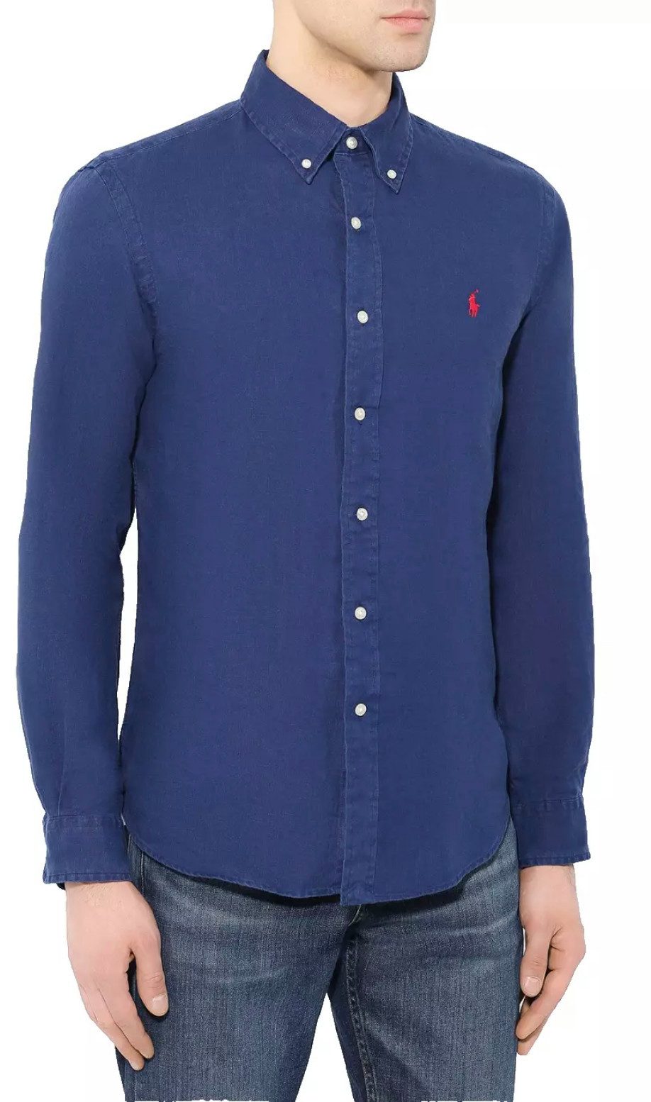 Polo Ralph Lauren Leinenhemd Slim Fit Schlanke Silhouette, ideal für einen modernen, stilvollen Look