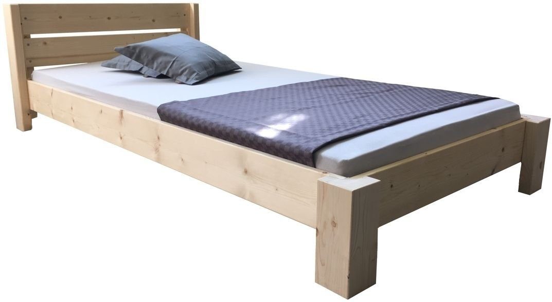 LIEGEWERK Bett »Designbett mit Kopfteil Massivholzbett hergestellt in BRD  in 90 100 120 140 160 180 200 x 200cm Bett Holz« online kaufen | OTTO
