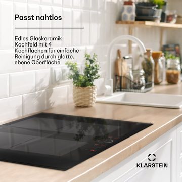 Klarstein Induktions-Kochfeld CP4-Delica-70BK-Flex CP4-Delica-70BK-Flex, Kochfelder Induktion Hob Flex 4 Zonen 7000 W