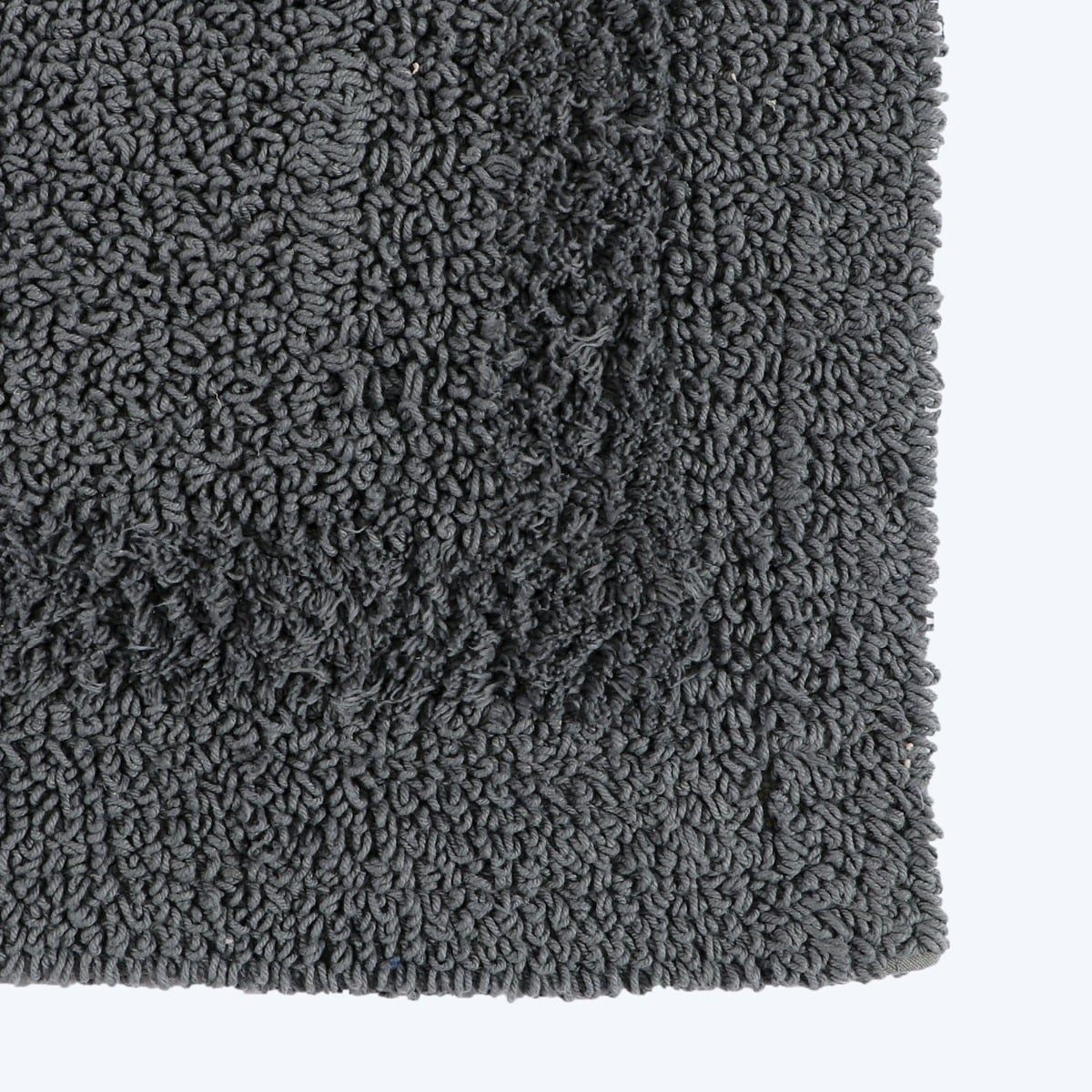 Homescapes Badematte WC-Vorleger grau 50x55 cm aus 100% Baumwolle, Höhe 20 mm, Baumwolle, rechteckig, 50 x 55 cm – Bild 2 von 5