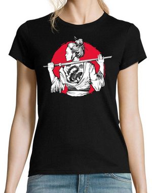 Youth Designz T-Shirt Samurai Girl Damen Shirt Mit modischem Japan Print