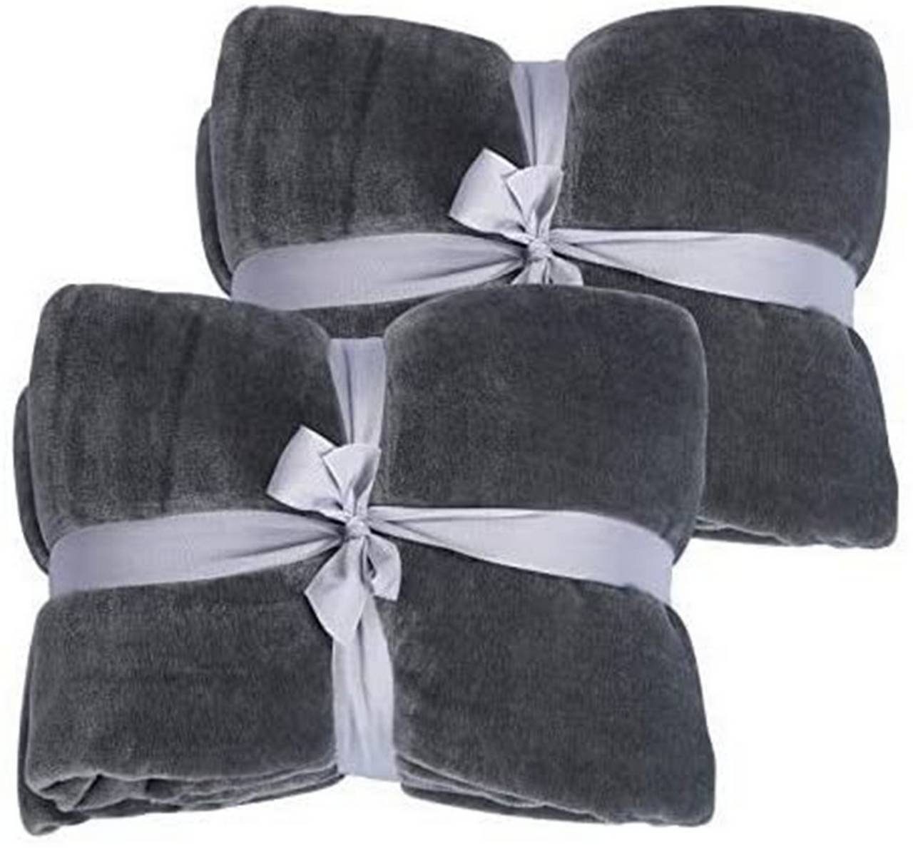 Woltu Tagesdecke, 2er Set Kuscheldecke flauschig warm Decke Sofadecke