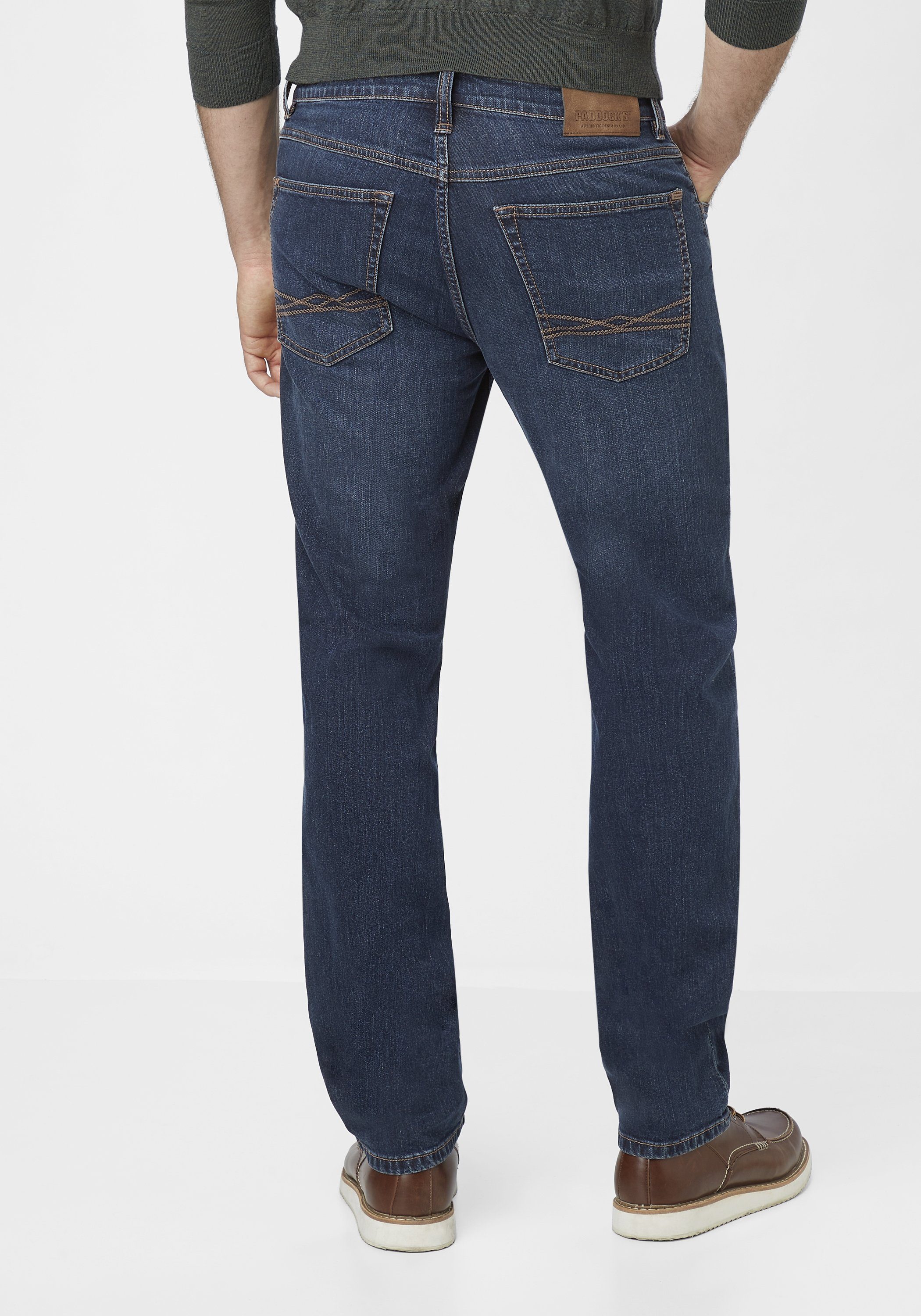 Stretch Regular moustache Straight-Jeans blue used Paddock's Jeans 5-Pocket BEN Fit mit Comfort dark