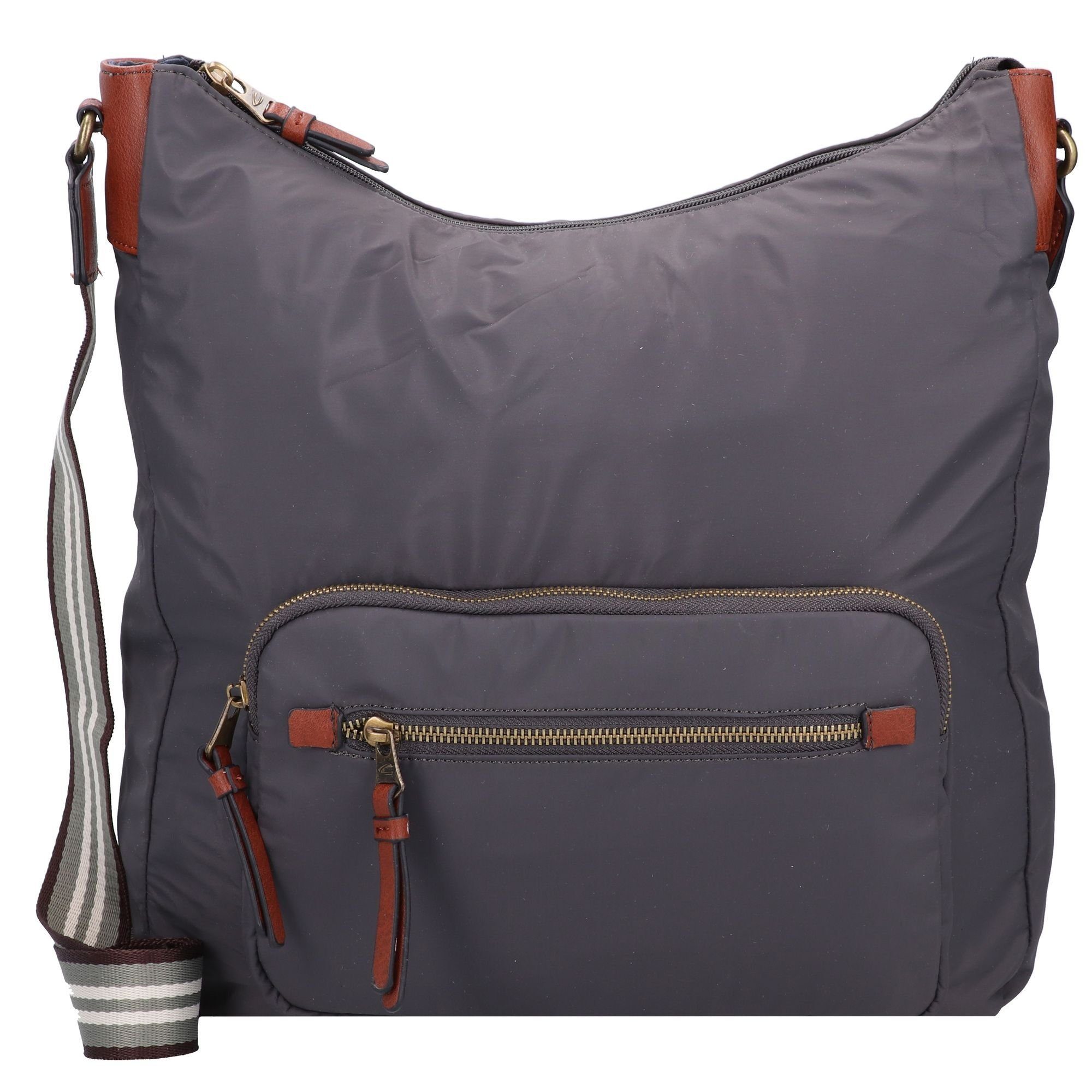 camel active Hobo Bari, aus hochwertigem matten Nylon mit gestreiftem Gewebeband