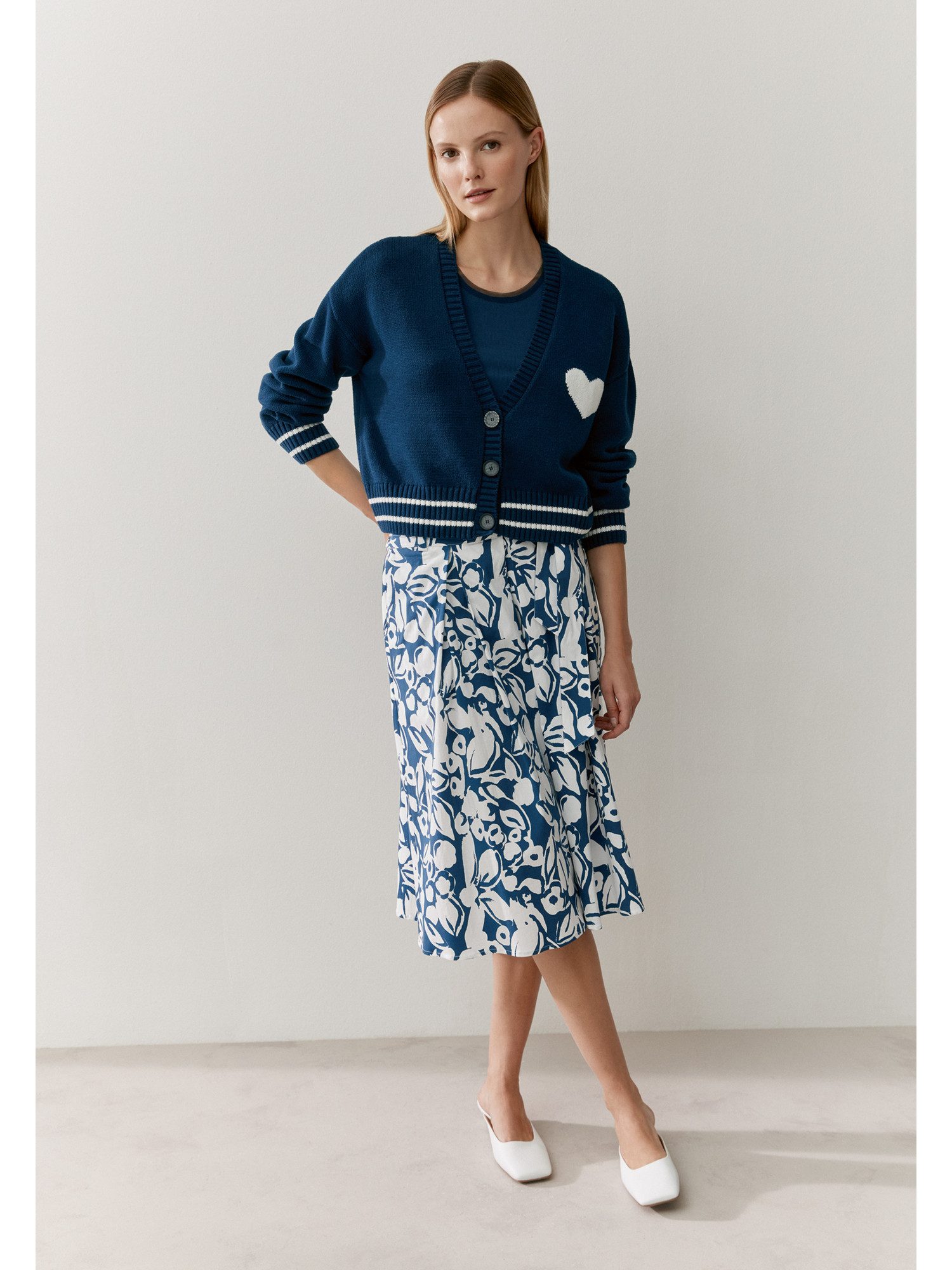 MORE&MORE Strickjacke kurze Langarm-Strickjacke