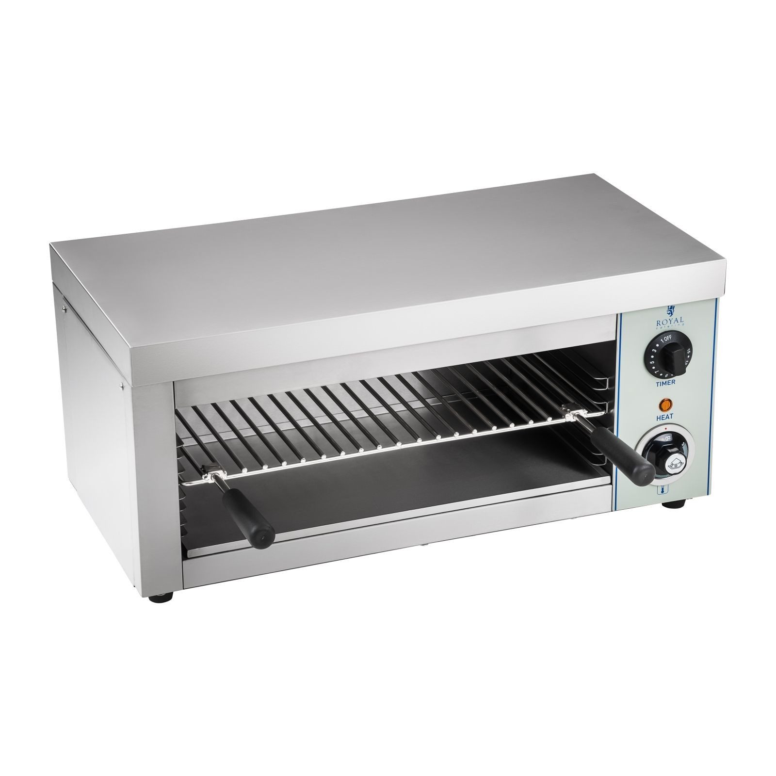 Royal Catering Elektrogrill Salamander Ofen Überbackgerät Elektro Grill Toaster Edelstahl 2000 W, 2000 W
