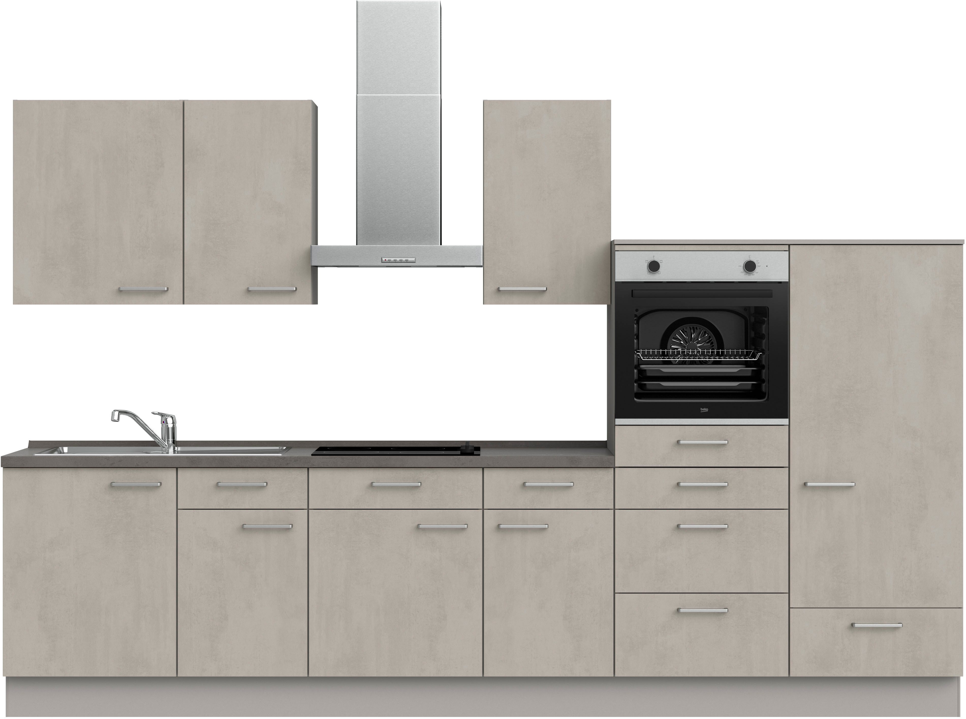 Front: betongrau Nachbildung | Korpus: steingrau