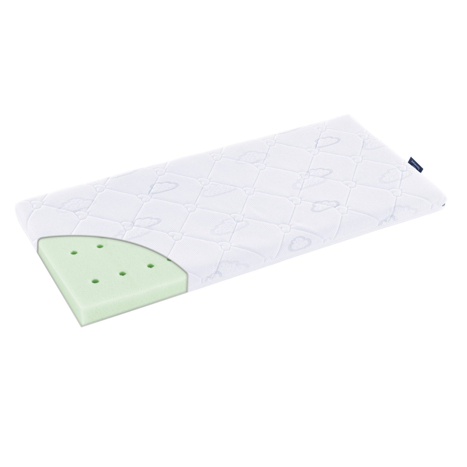 Babymatratze Brise Safety 40 x 90 cm, Träumeland, 5 cm hoch, Baby Matratze für Wiege, Babybett & Beistellbett mit TENCEL Bezug