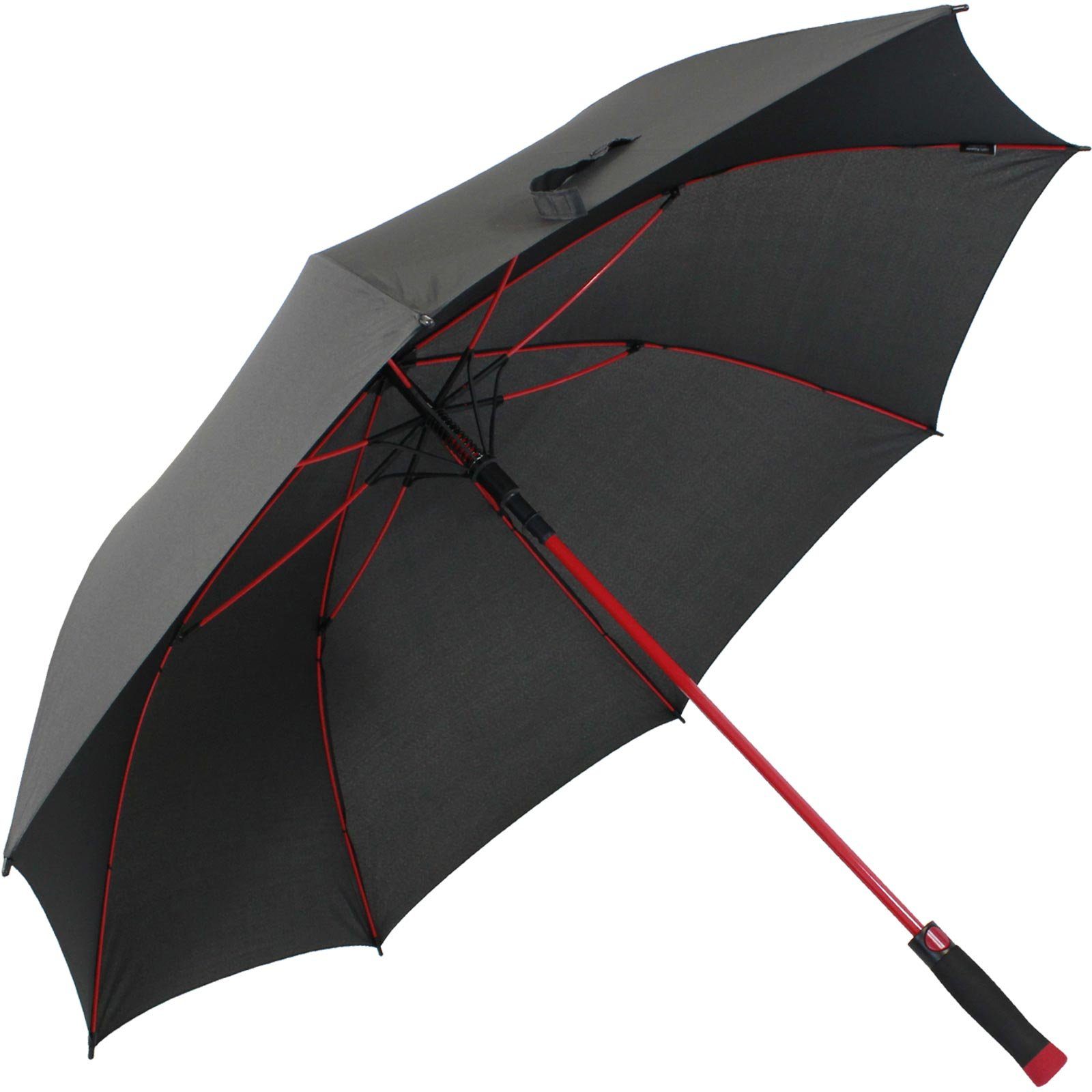 iX-brella Stockregenschirm XXL Golf Fiberglas Automatik mit farbigem Gestel günstig online kaufen