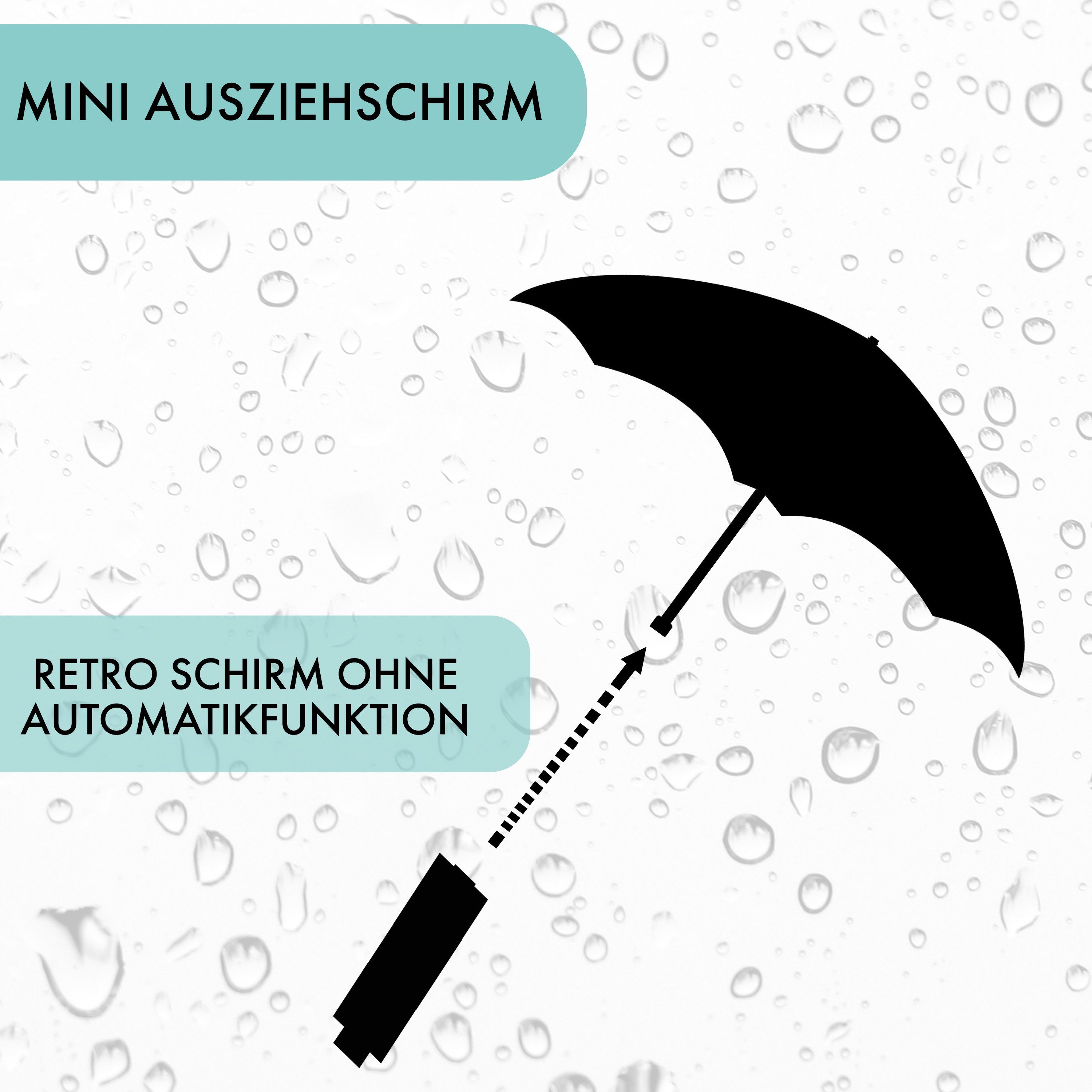 Regenschirm Kleiner fröhlichen die Farben Taschenregenschirm für Handtasche, Olsen in