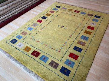 Orientteppich Perserteppich Perser Gabbeh Teppich 194×151 Handgeknüpft Schurwolle, Morgenlandbazar, Handgeknüpft aus reine Hochlad Schurwolle mit Zertifikat