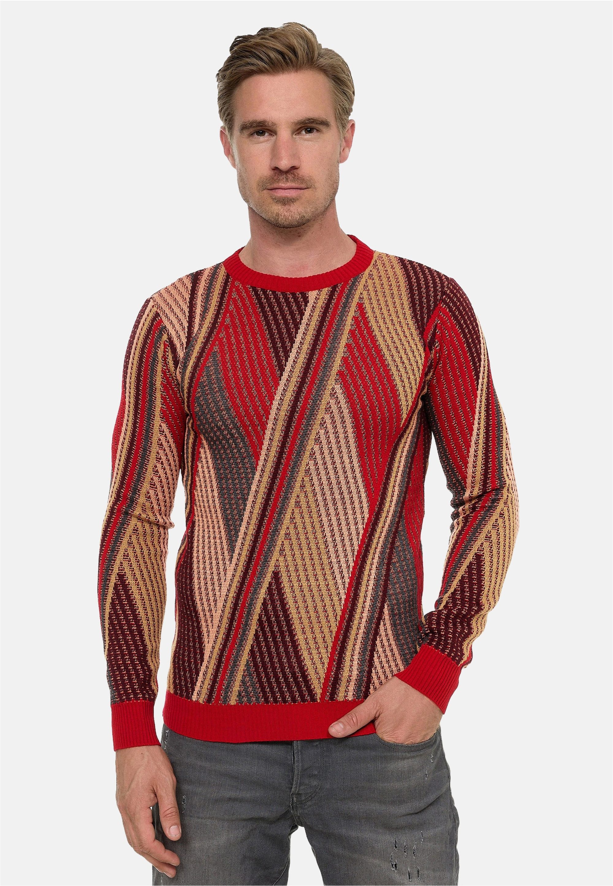 Rusty Neal Strickpullover im Colorblock-Design