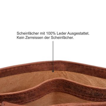 SHG Geldbörse ☼ Herren Leder Börse Portemonnaie, Brieftasche Kleingeldfach RFID Schutz