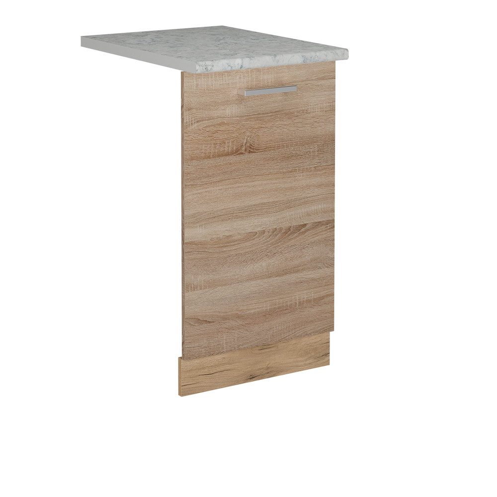 Vicco Frontblende R-Line, Sonoma/Goldkraft Eiche, 45 cm, AP Marmor (1 St)
