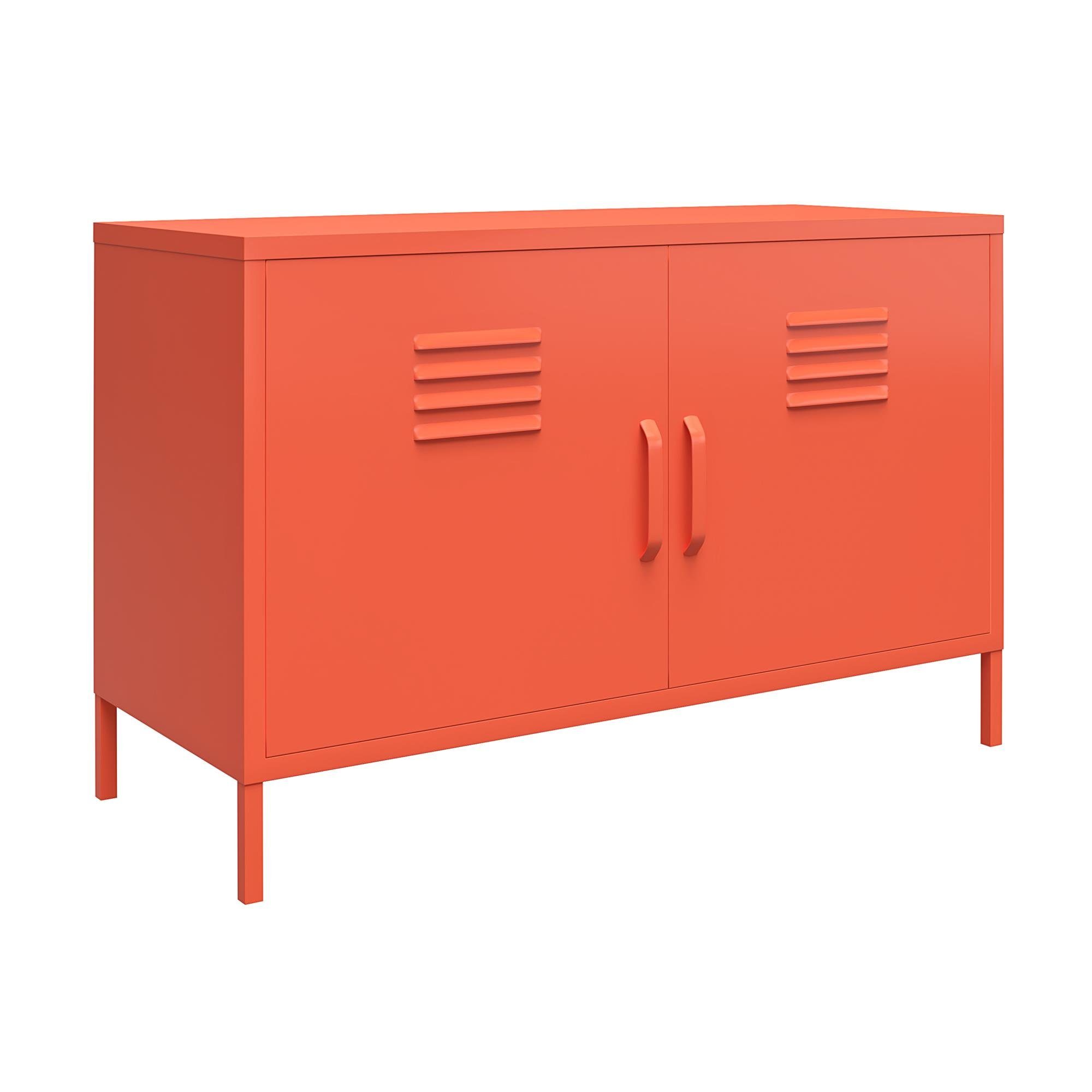 loft24 Sideboard Cache, Spint Schrank, 2 Двері, Metall, Retro Design, Breite 100 cm