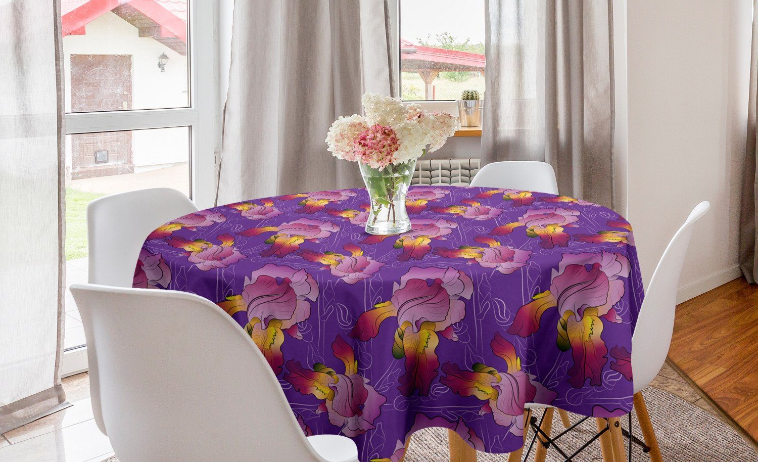 Esszimmer in Abakuhaus bunten Abdeckung Kunst für Blumen Dekoration, Kreis Abstrakt Küche Tischdecke der Tischdecke