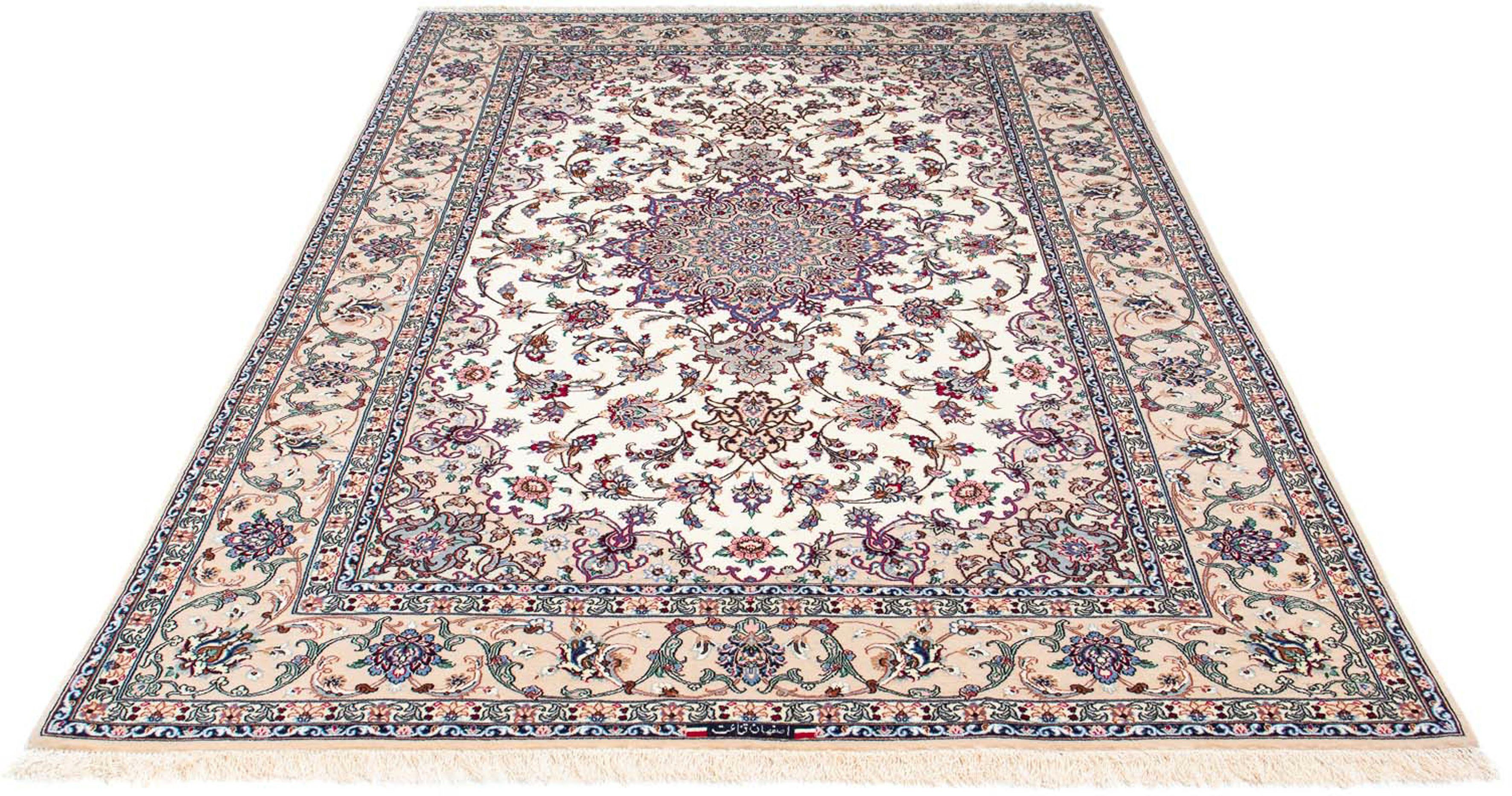 Orientteppich Perser - Isfahan - Premium - 228 x 151 cm - beige, morgenland, rechteckig, Höhe: 6 mm, Wohnzimmer, Handgeknüpft, Einzelstück mit Zertifikat