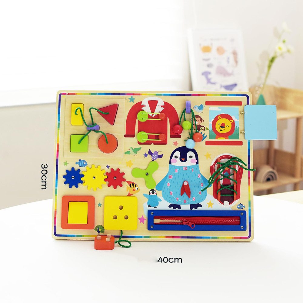 CLTYQ Motorikbrett 11 in 1 Montessori Spielzeug ab 1 jahr,Ideales Reise-Spi günstig online kaufen