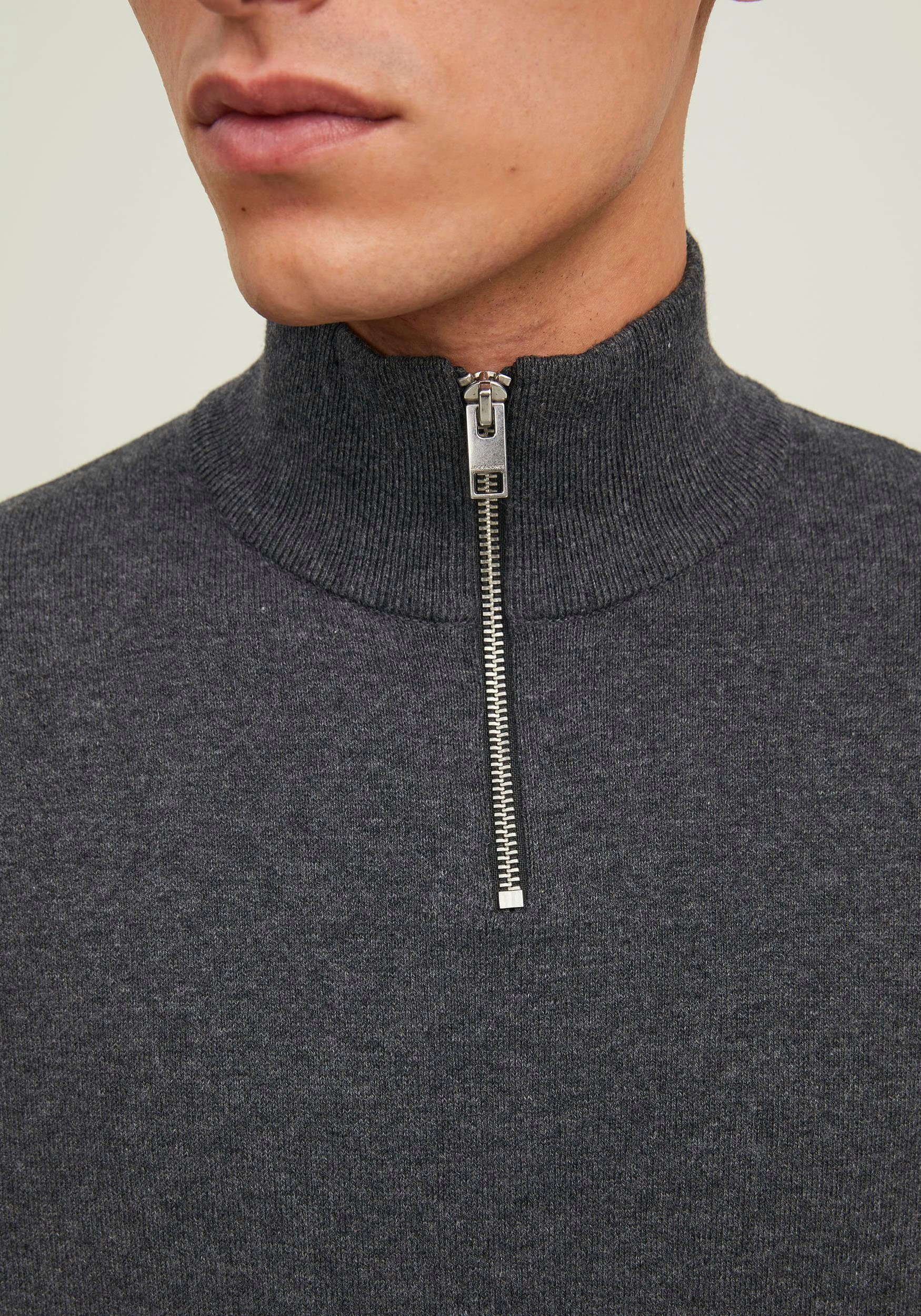 Jack & Jones Troyer JJEEMIL KNIT HALF ZIP NOOS Baumwollmischung, regular fit – Bild 4 von 5