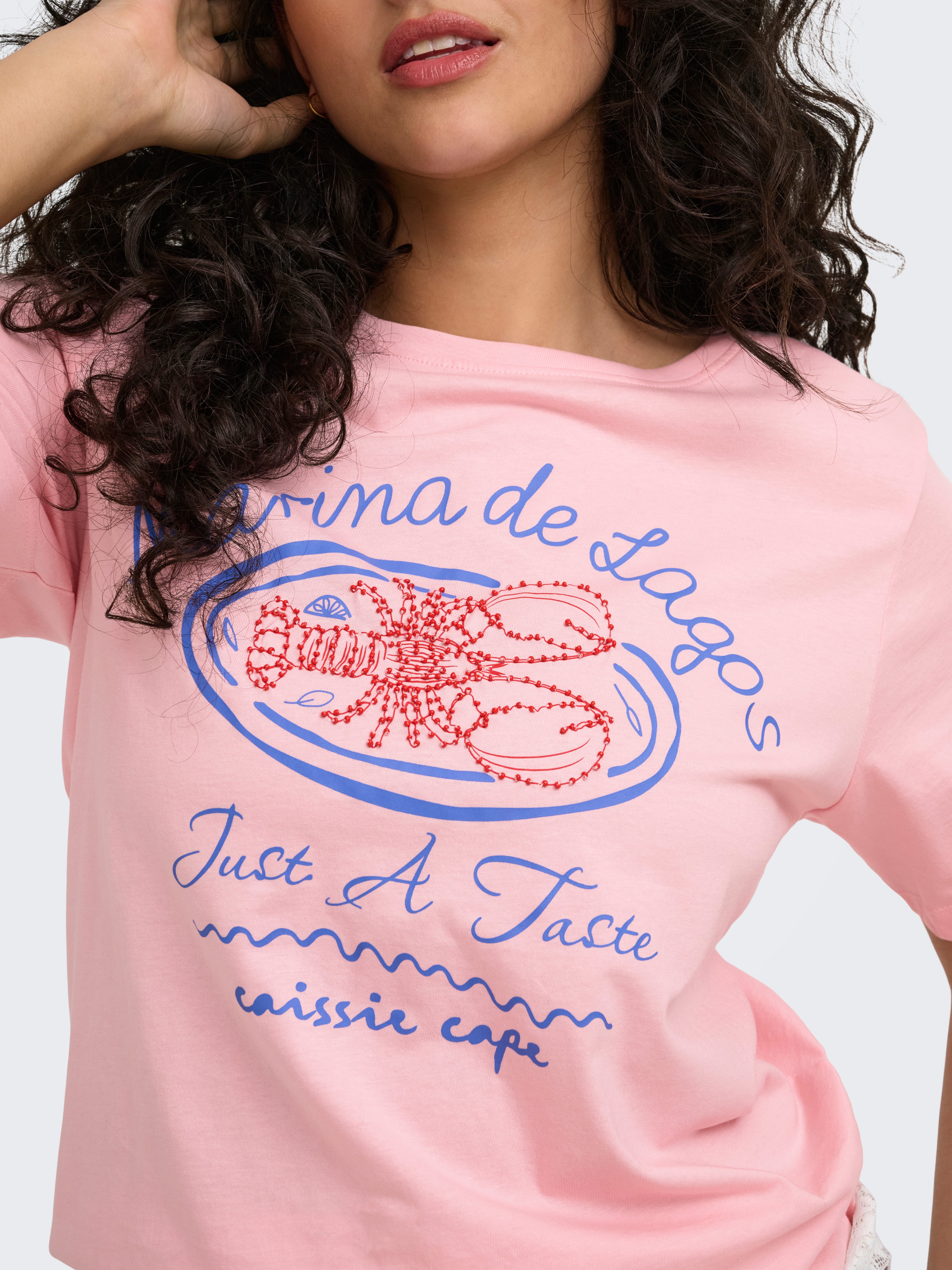 ONLY CARMAKOMA Kurzarmshirt CARINES LIFE S/S O-NECK REG FIT TEE JRS
