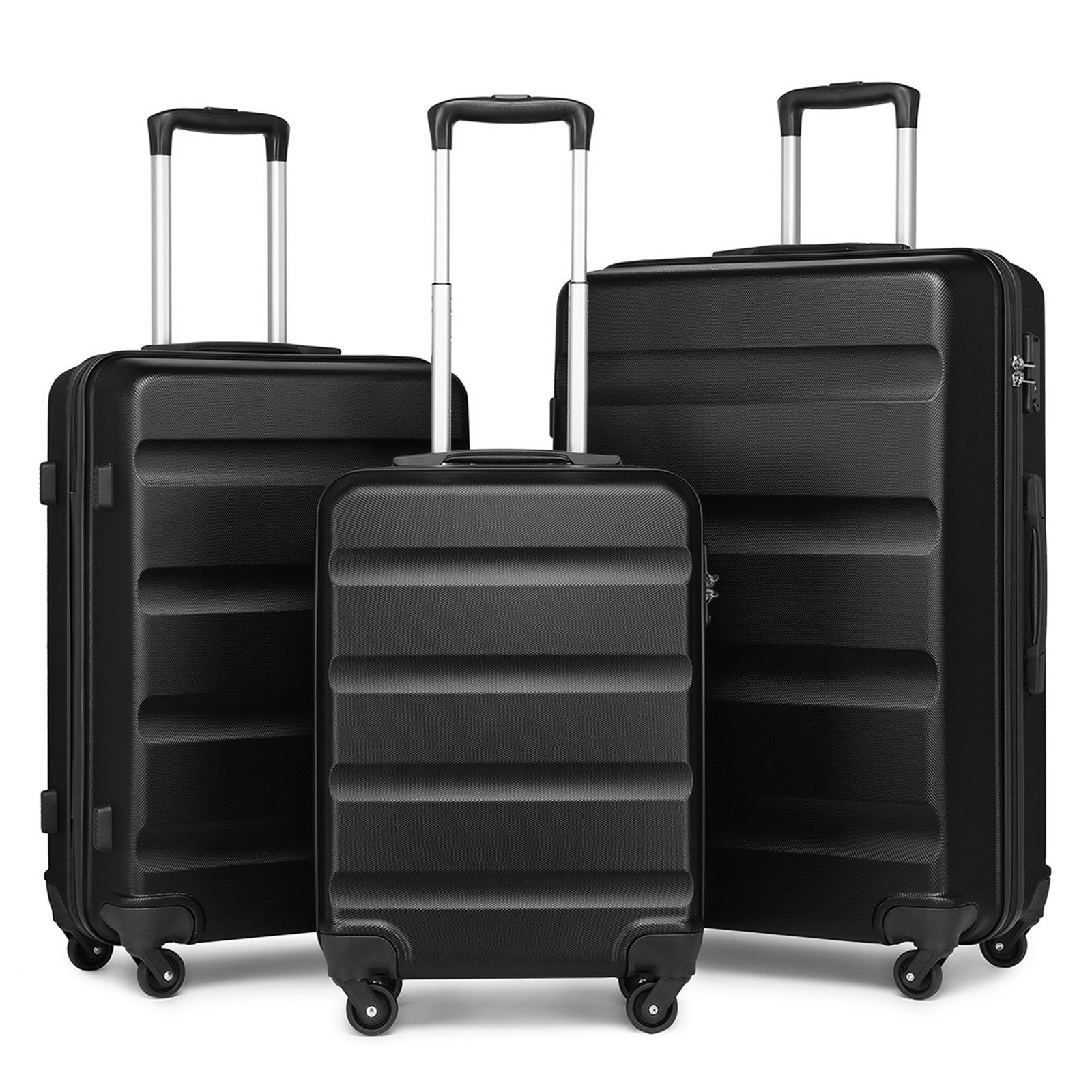 KONO Hartschalen-Trolley Handgepäck Leicht Hartschalenkoffer aus ABS Reisekoffer mit 4 Rollen