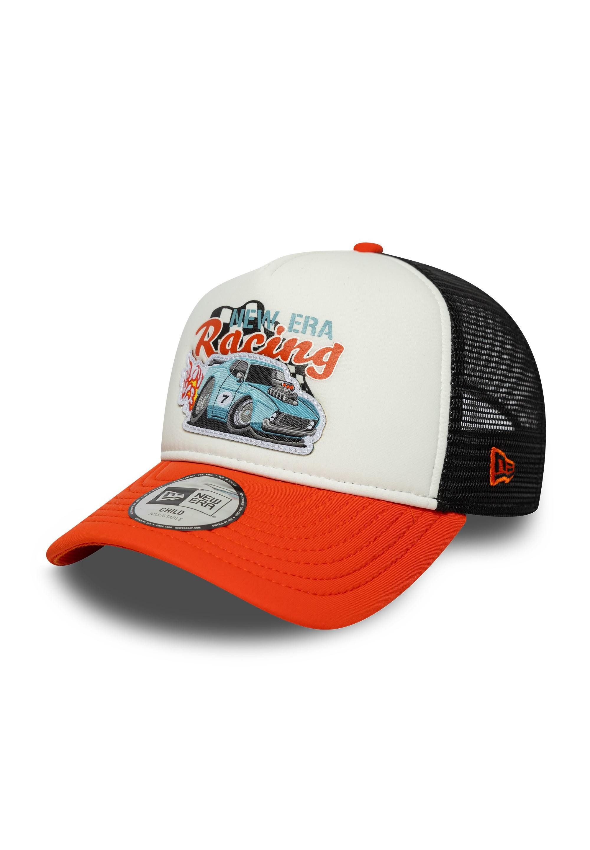 Baseball Cap Racing Auto New Era A-Frame Trucker Kids Cap Orange