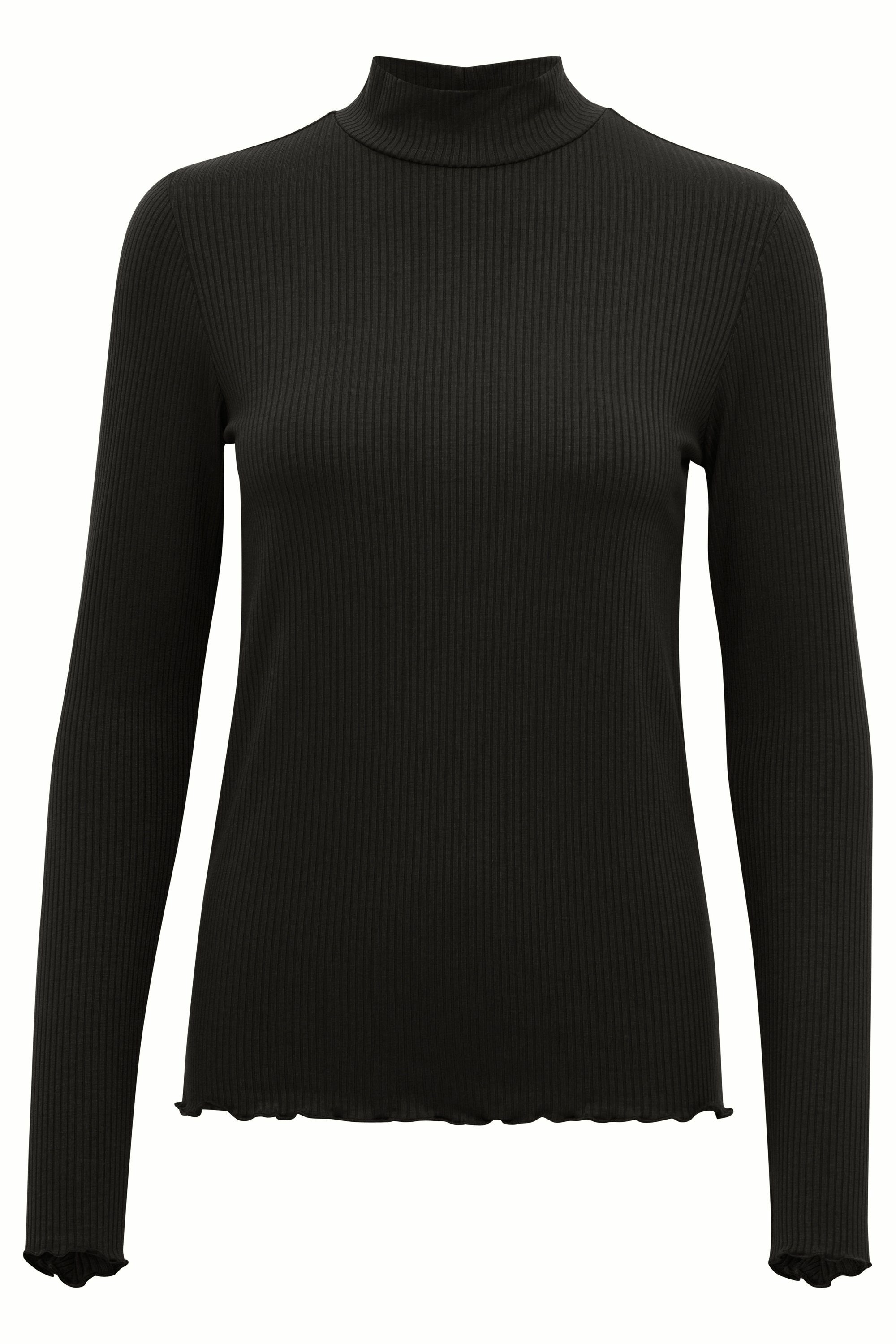 Turtleneck Black T-Shirt KAFFE KAdrew Deep Langarmbluse